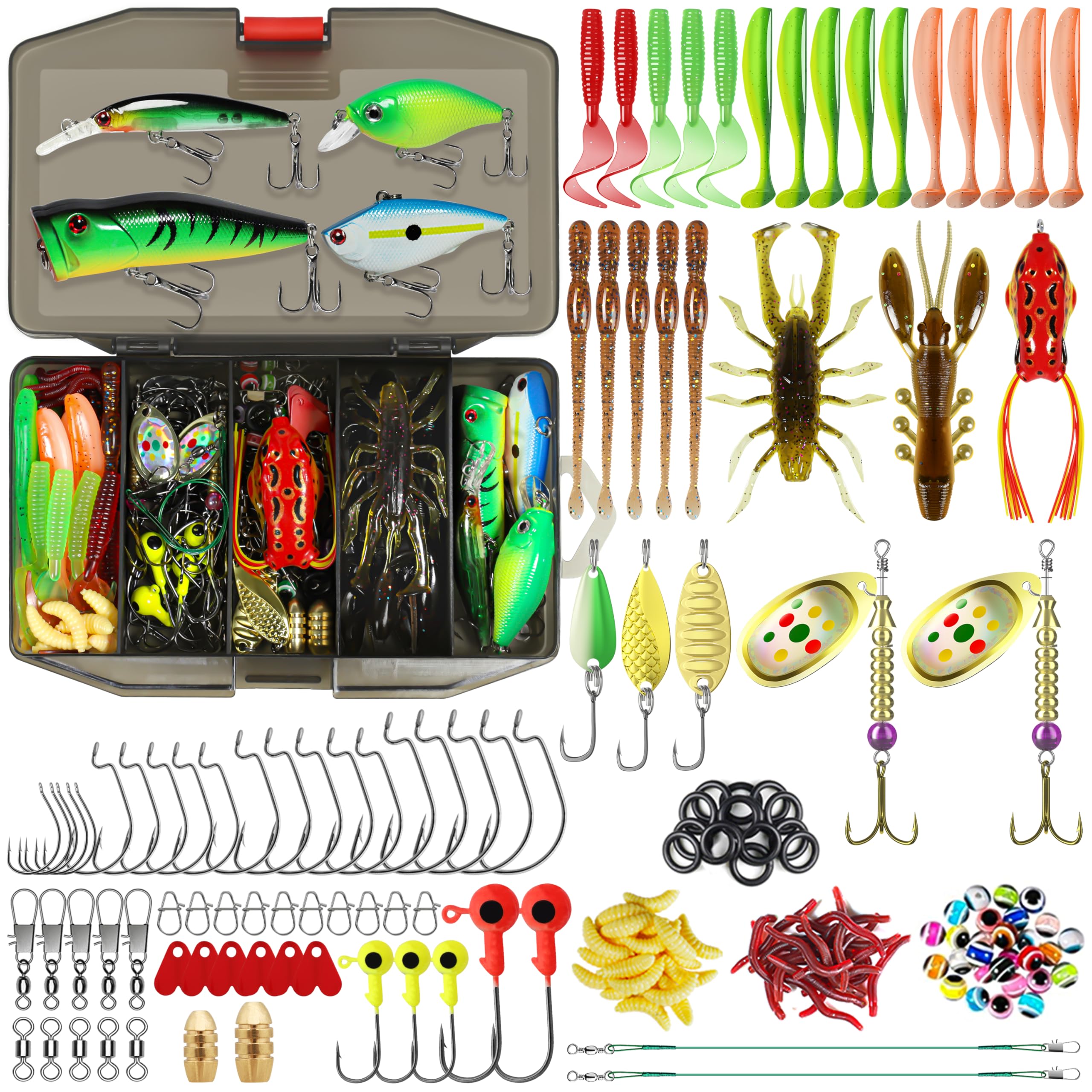 TRUSCEND Widely Used Fishing Bait Rigs Worth Every Penny, Selected Fishing Lures & Tackle Kit for Freshwater Fishing, Economic/Premium Starter/Giftable Fishing Gear Set Available, Perfect Fishing Gift