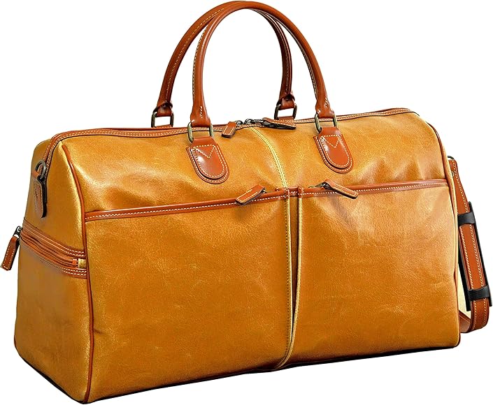 本革茶色旅行カバン②