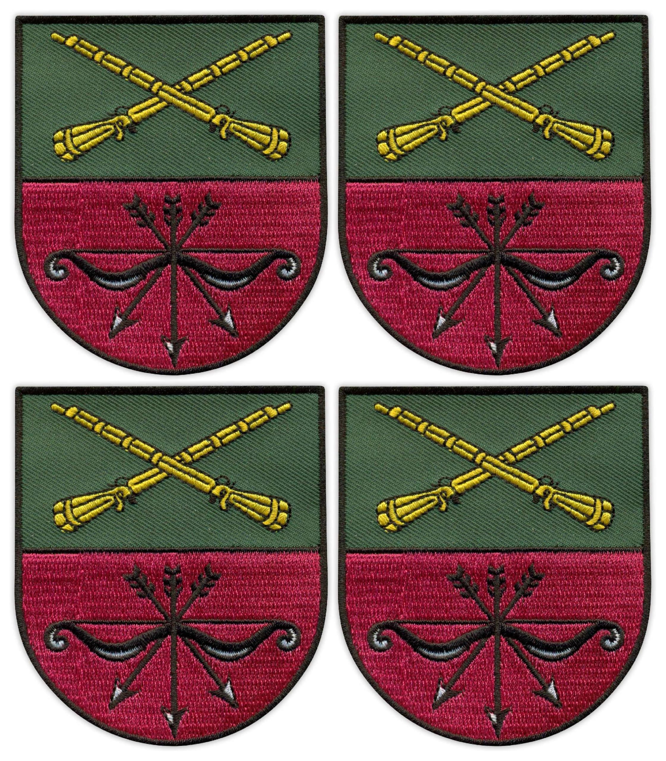 Écusson brodé Zaporizhzhia haute finition - Pack de 4 blasons tactiques noirs Velcro