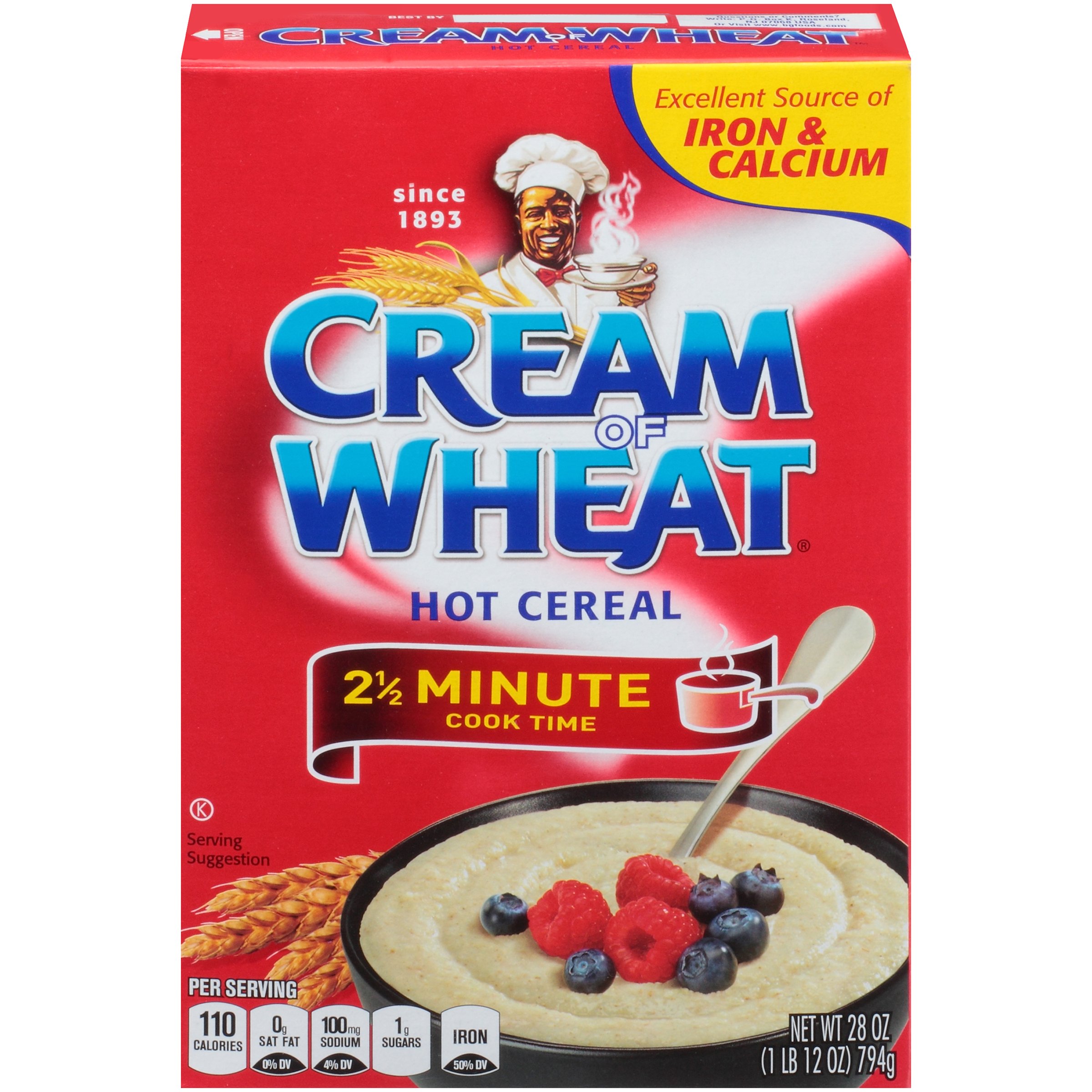 Enriched Farina 2.5 Min 28 oz (Pack of 12) by Cream of Wheat – 1.75 Pound (Pack of 12), Pack of 12, Model 1313000612