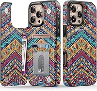 Vista 66 de LETO para iPhone 15 Pro Funda tipo cartera - Tapa tipo folio con patada - Diseños de moda - Tarjetero - Funda protectora para mujeres y niñas - 6.1