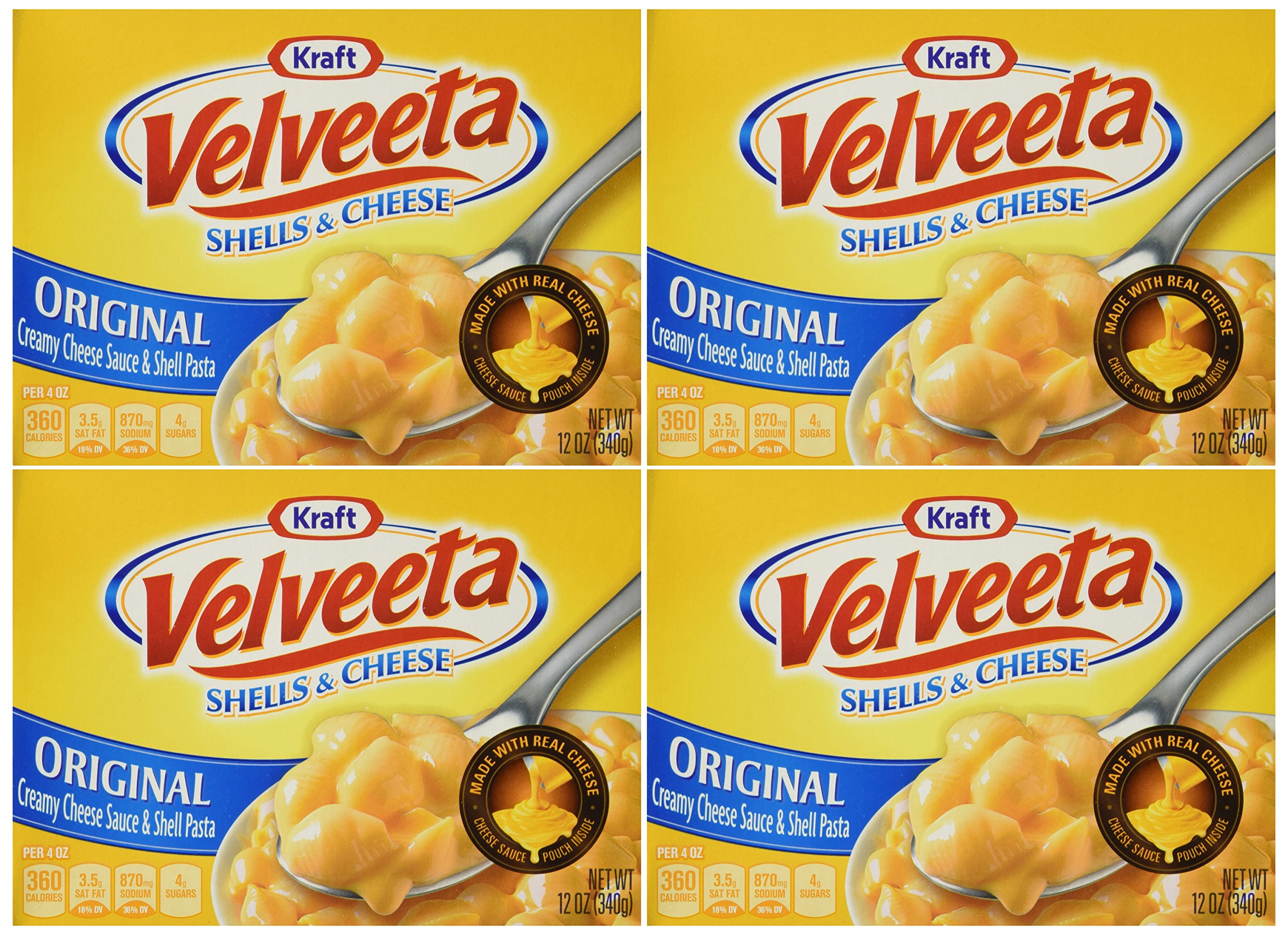 Buy Velveeta Shells & Cheese The Original 12oz 4 Boxes Online at