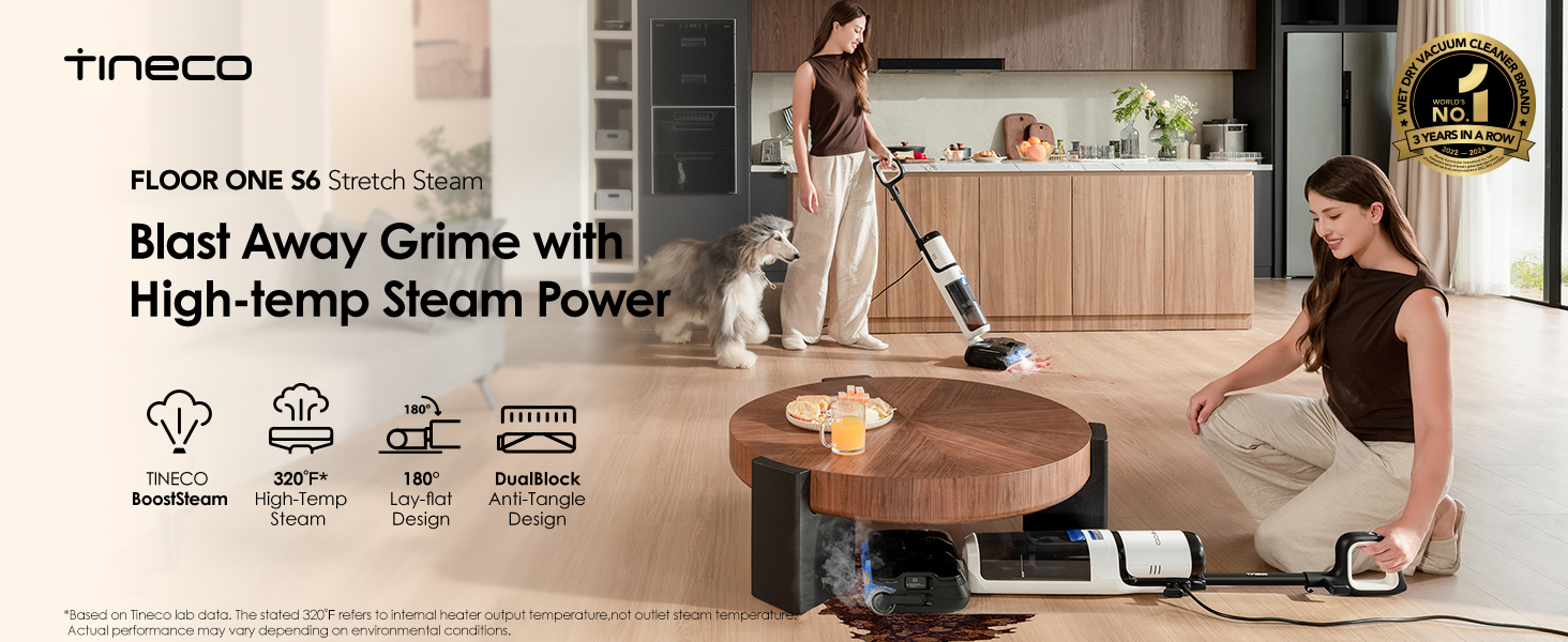 Amazon.com: Tineco FLOOR ONE S6 Stretch Steam Corded Wet Dry