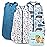 Cute Castle Baby Sleep Sack 12-18 Months - Lightweight 100% Cotton 2-Way Zipper TOG 0.5 Infant Wearable Blanket, Newborn Essentials Toddler Sleep Clothes (3 Pack Blue)