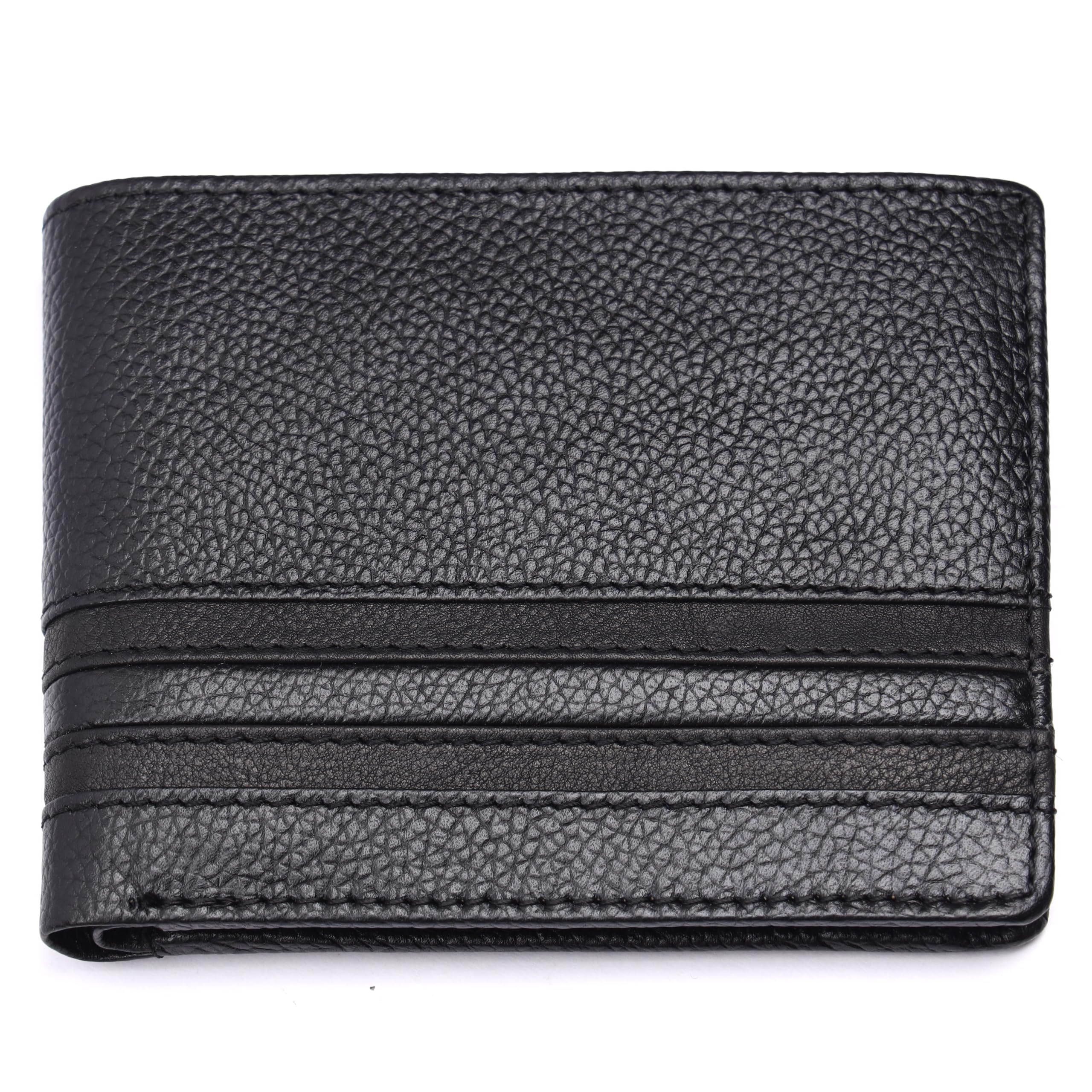 Leather Wallet for Man | Wallets for Man with RFID Protection, 7 Card Slots, Coin Pocket | Purse for Men | Wallet for Men | Gents Wallets (Jet Black)-picture-55