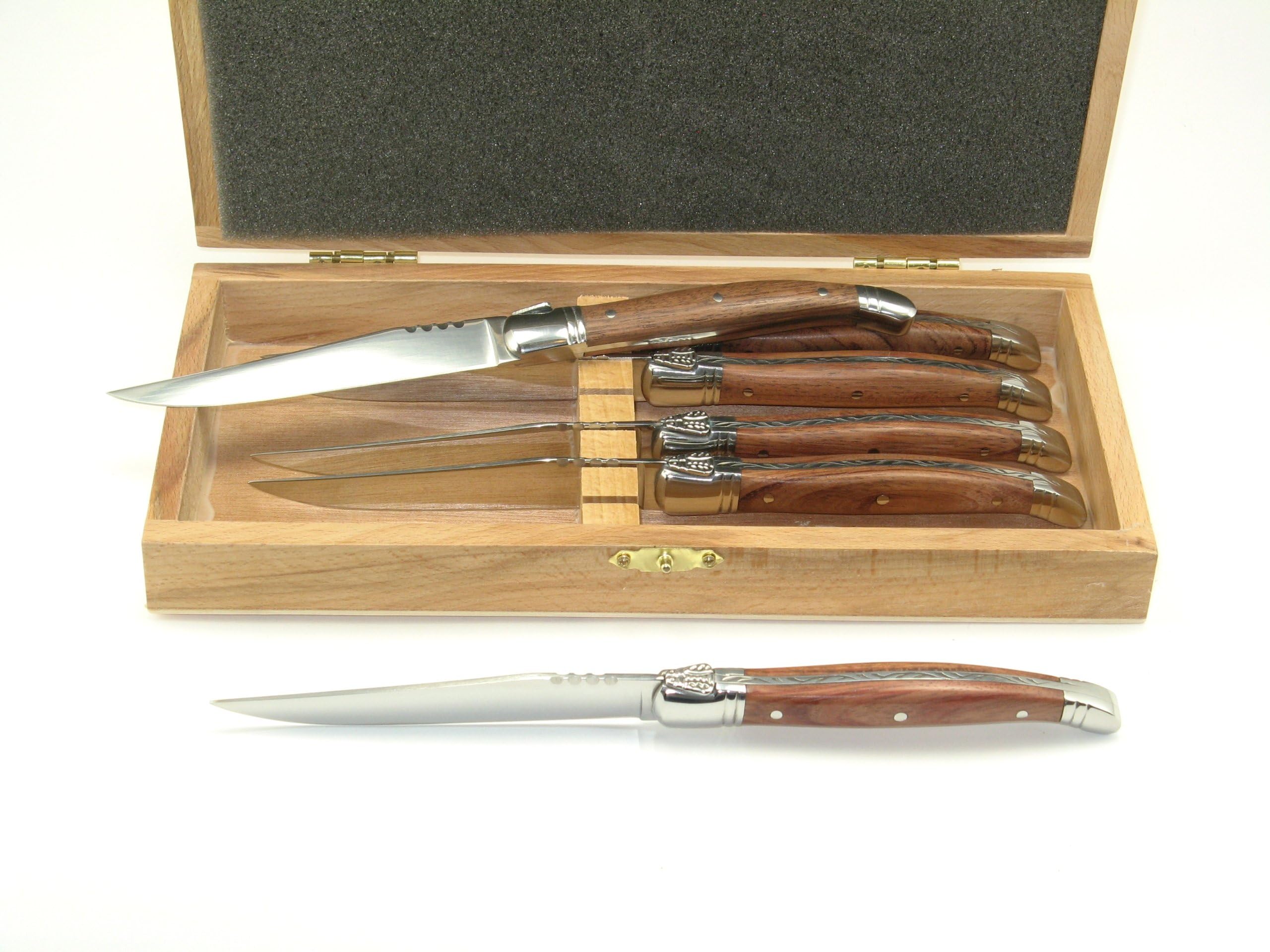 Laguiole Jean Dubost Steak Knives Set Of 6- Color Rosewood