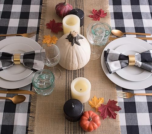 Miniatura 4 de Camino de mesa DII CAMZ10549, 14 x 72, diseño de rayas, color azul y rojo.