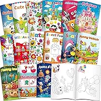 Kalysky 15-Pack Bulk Coloring Books for Kids Ages 2-8: Party Favors, Goodie Bag Stuffers, Classroom Rewards, Travel Fun (5.9x8.5")