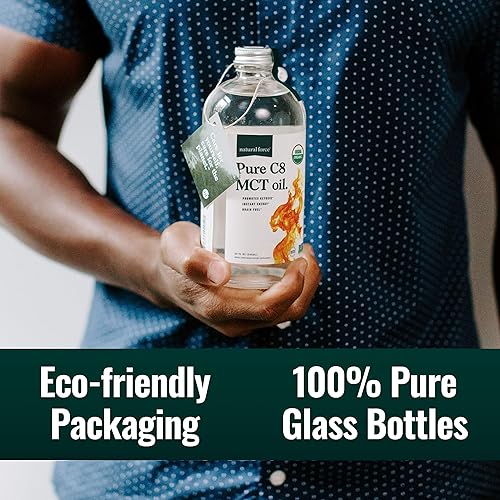 Miniatura 7 de Natural Force Aceite orgánico puro C8 + orgánico de espectro completo MCT – USDA orgánico, sin OMG, coco 100% puro – Keto, paleo, vegano y kosher –