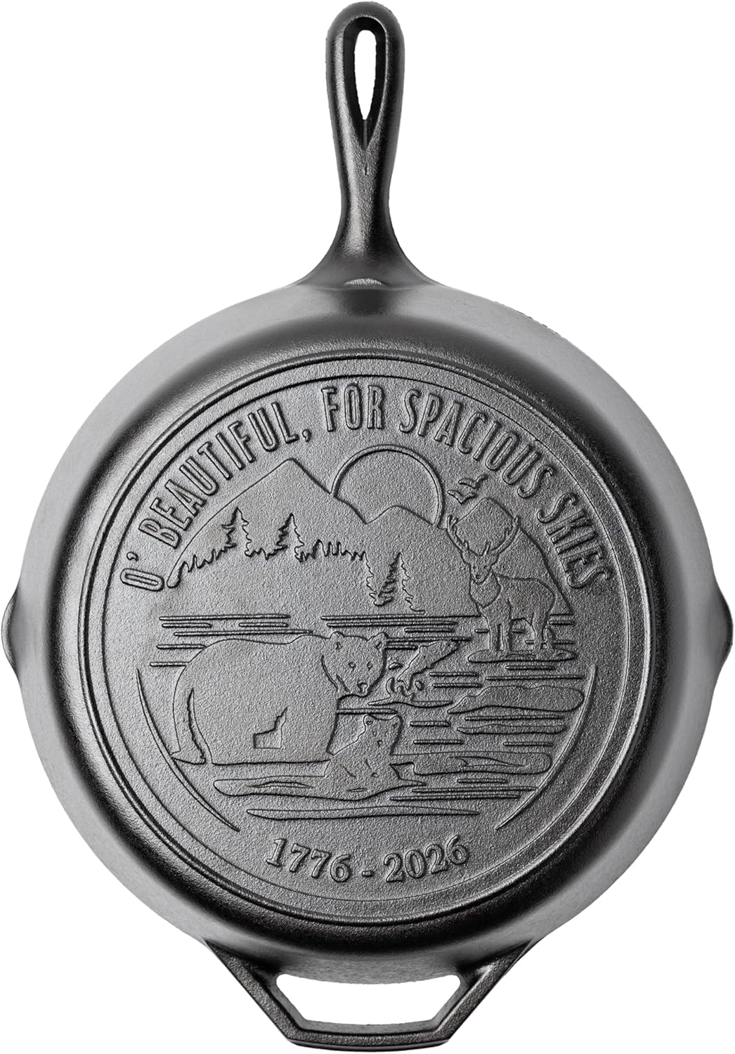 Lodge 12 Inch Cast Iron Skillet – Pre-Seasoned Frying Pan with Teardrop Handle – Oven, Stovetop, Grill & Campfire Use – Made in USA – Non-Toxic, Even-Heating Cookware – 250th Anniversary Logo