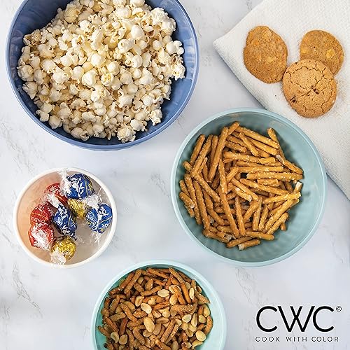 Vista 174 de COOK WITH COLOR - Juego de tazones de preparación profundos con tapas, para mezclar, de plástico, pequeños y apilables (color rosa/gris)