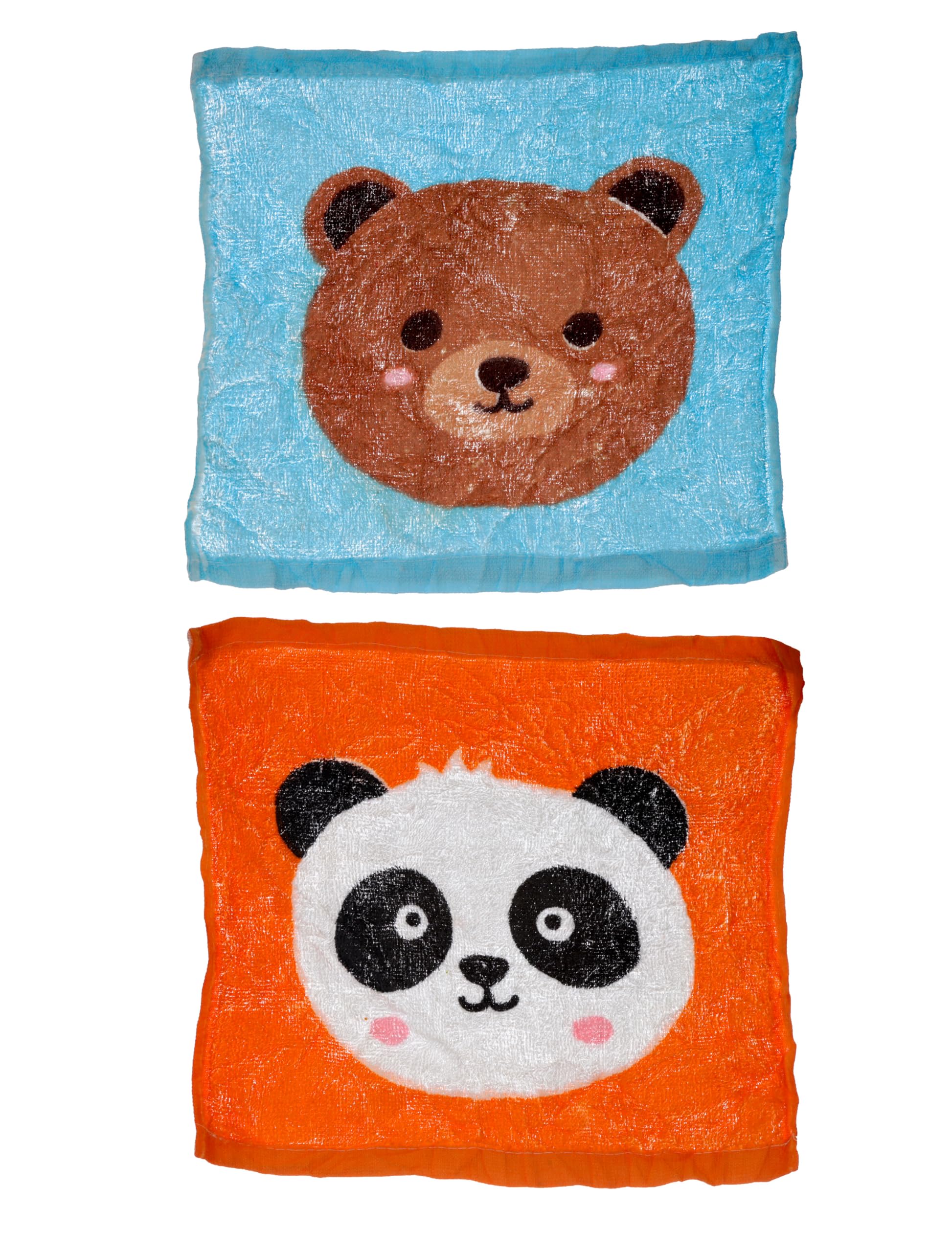 Puckator Adoramals Bear and Panda Compressed Travel Towel - Backpacking Traveling Essentials Essential Hangover Kit Holiday Travel Camping Must Haves Accessories Mini Face Expandable Towel Towels
