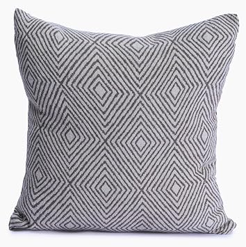 Lüks 100% Pamuk Dekoratif Desenli Kırlent Kılıfı 4 Adet Set 45x45 cm, Kaliteli Pamuklu Kumaş Kırlent ve Minder Kılıfı (Antrasit, 4 Adet 45x45 cm)