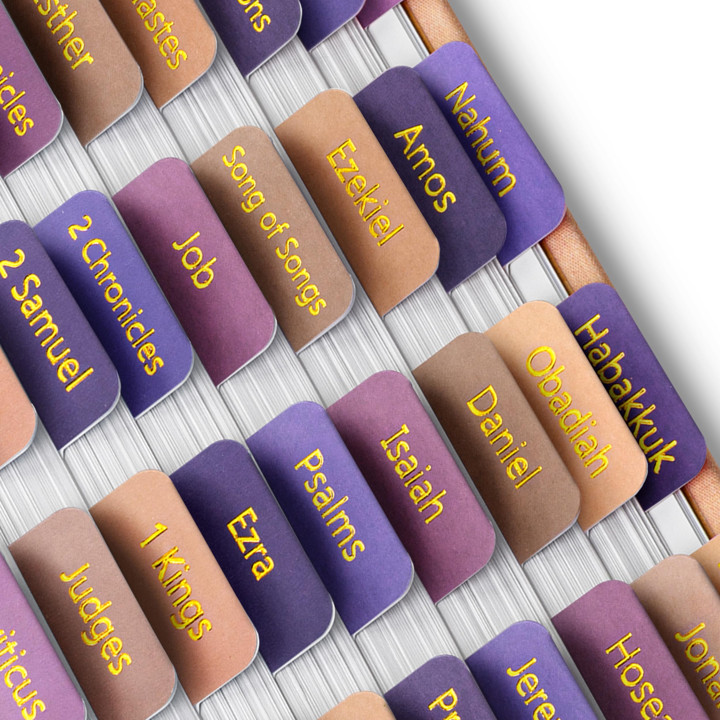 Mr. Pen- Bible Tabs, 75 Tabs, Lavender Fields, Gold Foil Lettering, Laminated Bible Tabs for Women and Men, Bible Tabs for Study Bible Index Tabs,