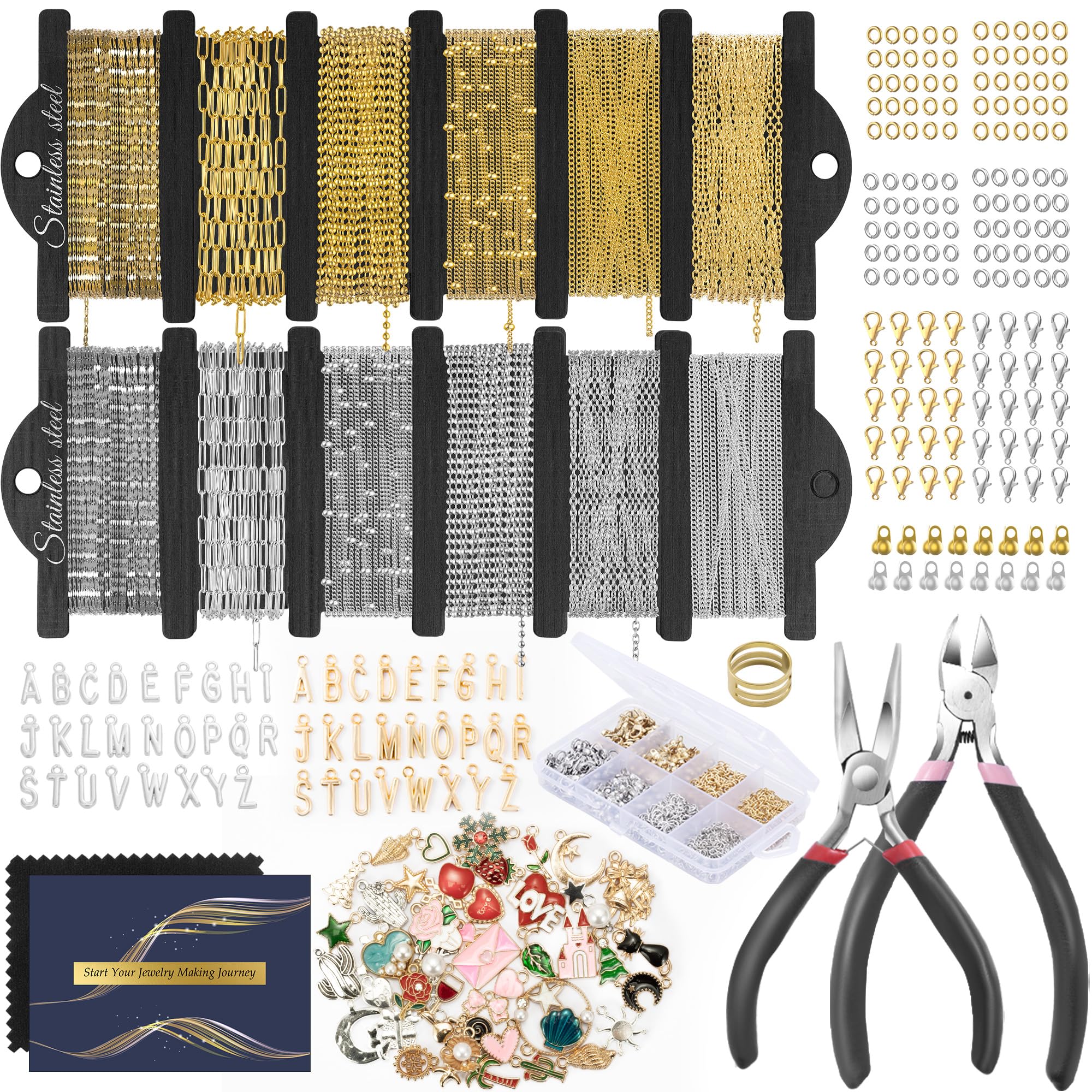 18K Gold Necklace Chain Kit - Jewelry Making -1 18K Gold Necklace Chain Kit - Jewelry Making -1