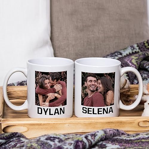 Miniatura 5 de Tazas de café personalizadas, tazas de cerámica personalizadas para añadir imagen, crear logotipo con texto, 11 onzas