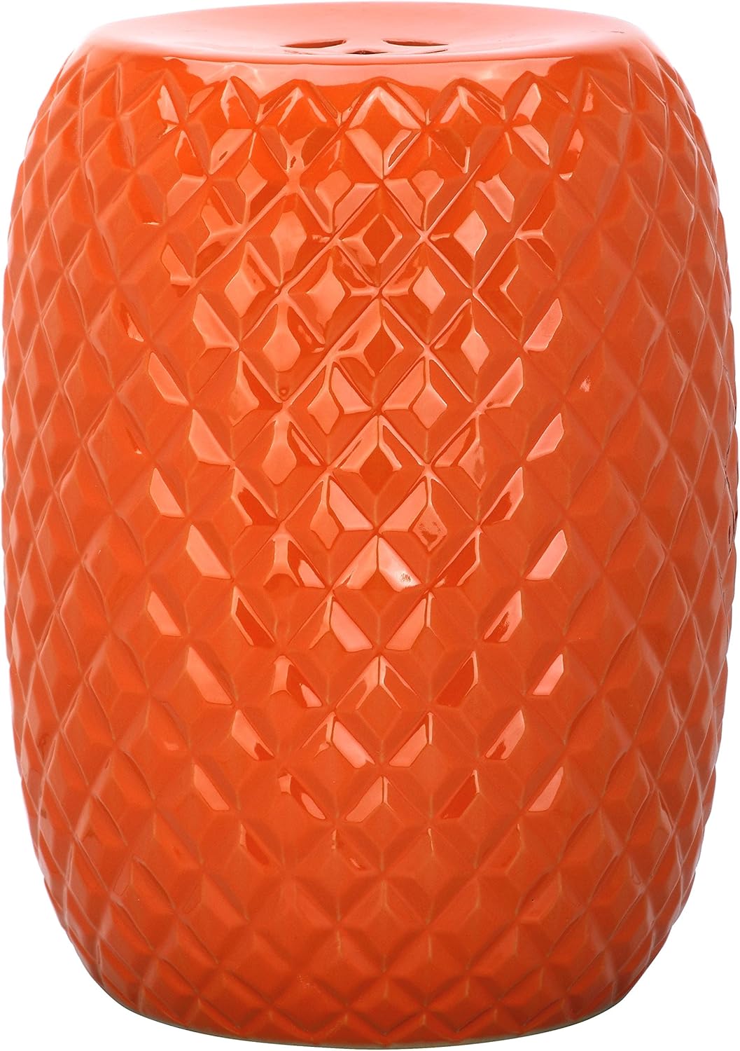 Safavieh Calla Ceramic Decorative Garden Stool, Orange