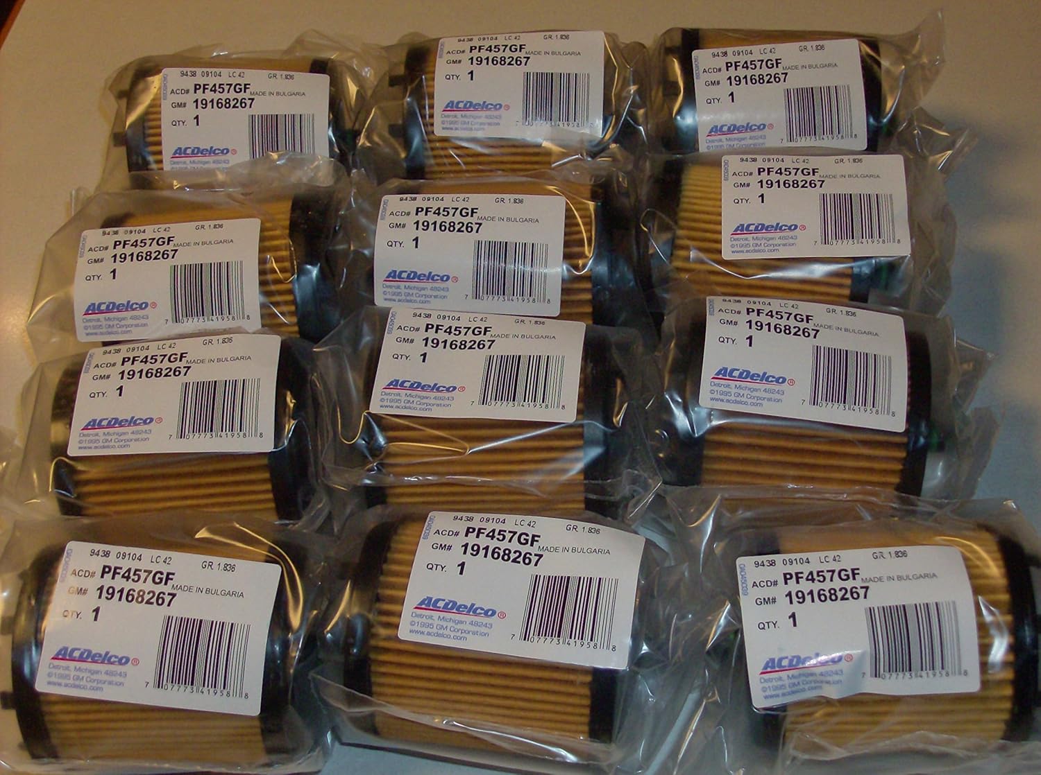 ACDelco PF457GF-12PK Oil Filter (19168267)