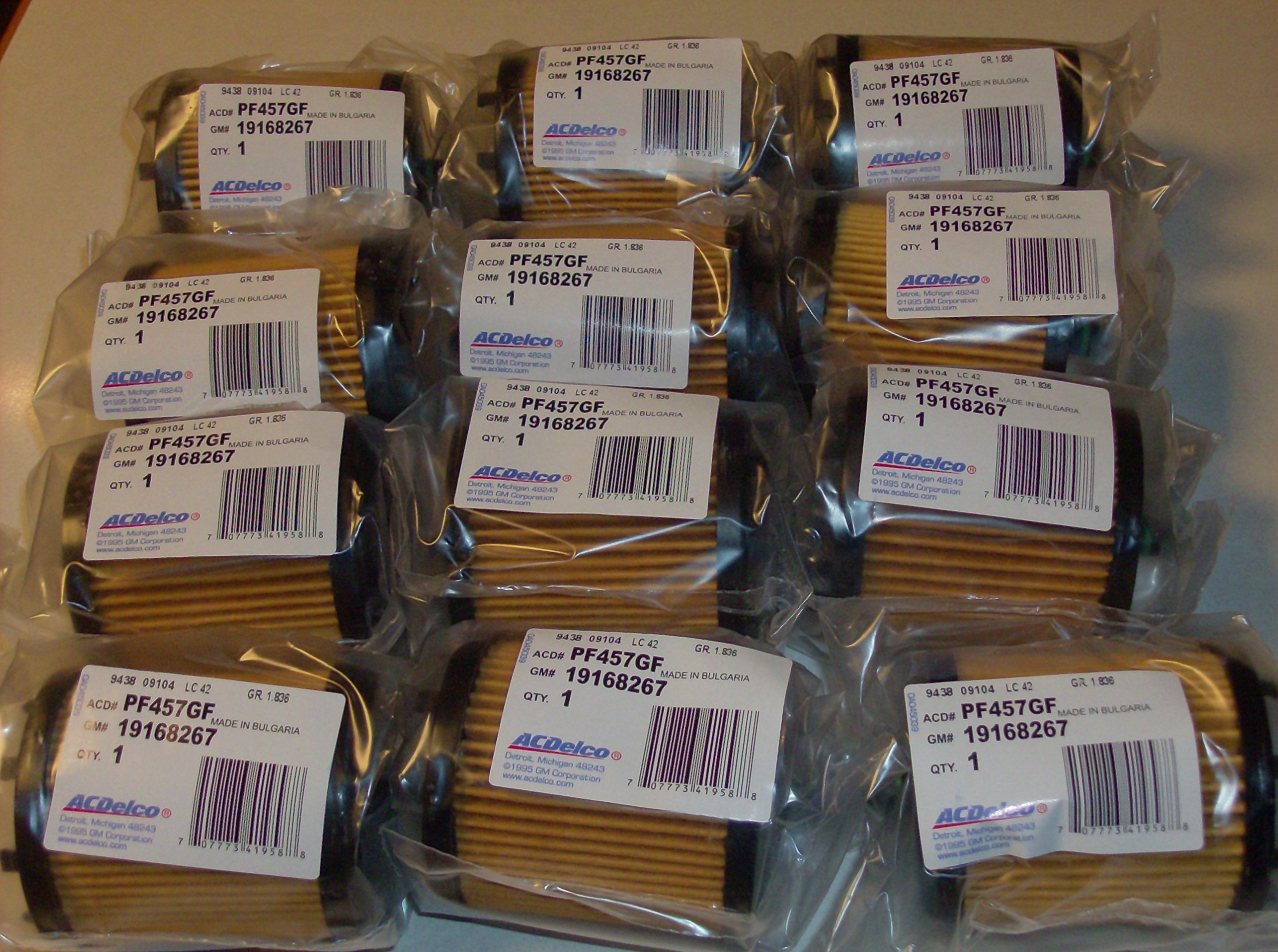 Amazon.com: ACDelco PF457GF-12PK Oil Filter (19168267) : Automotive