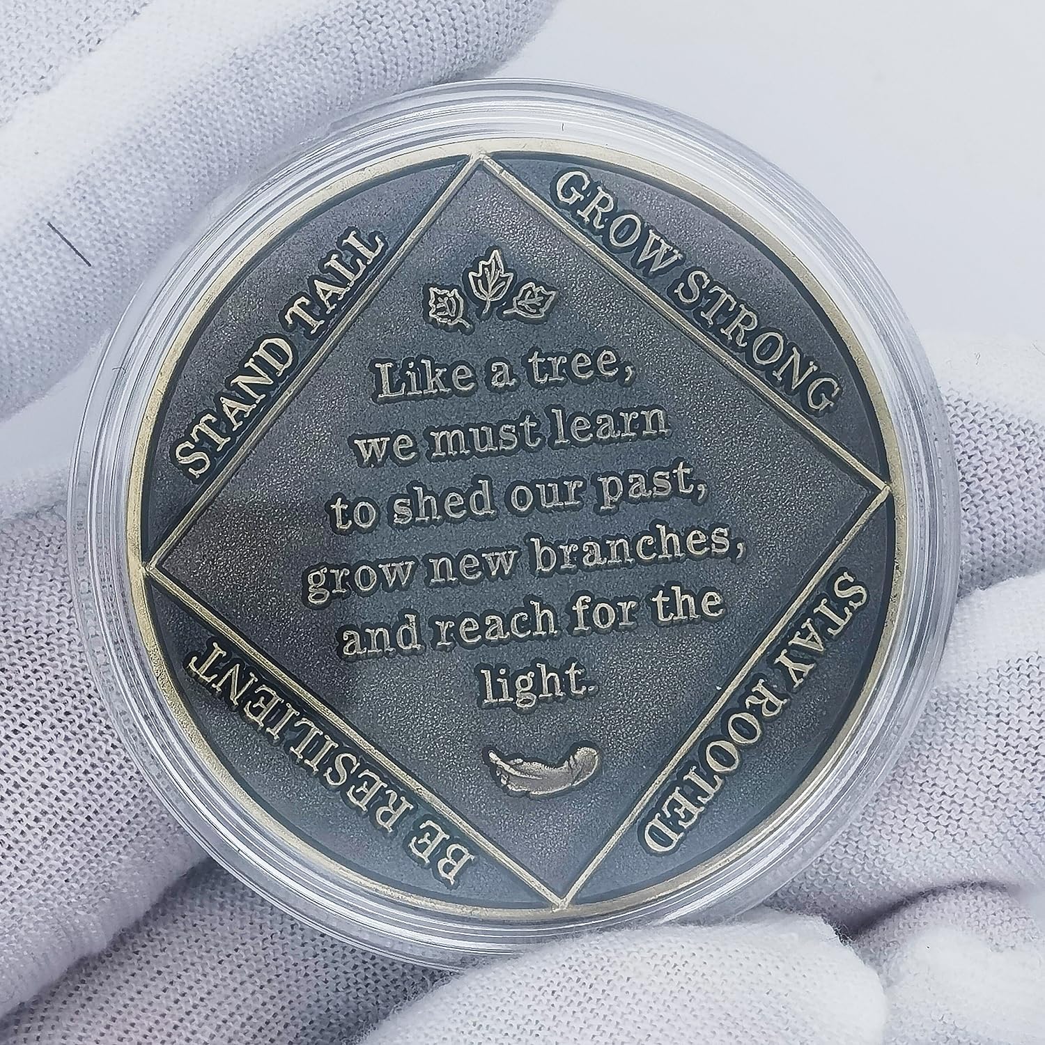 Inspirational Coins Tree of Life Challenge Coin - Motivational Quote & Artistic Design