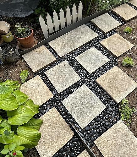 Miniatura 7 de Rocas negras de río de 20 libras para paisajismo, guijarros negros decorativos de 1-2 pulgadas para plantas de interior, rellenos de jarrones,