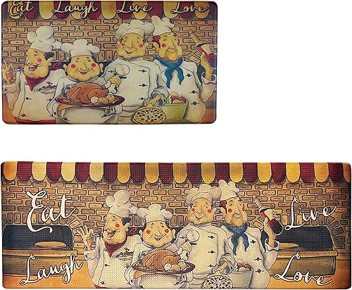 UpNUpCo Artistic Beautiful - Tapete de cocina antifatiga único, tapete de cocina acolchado para aliviar el dolor, tapetes para el suelo delante del