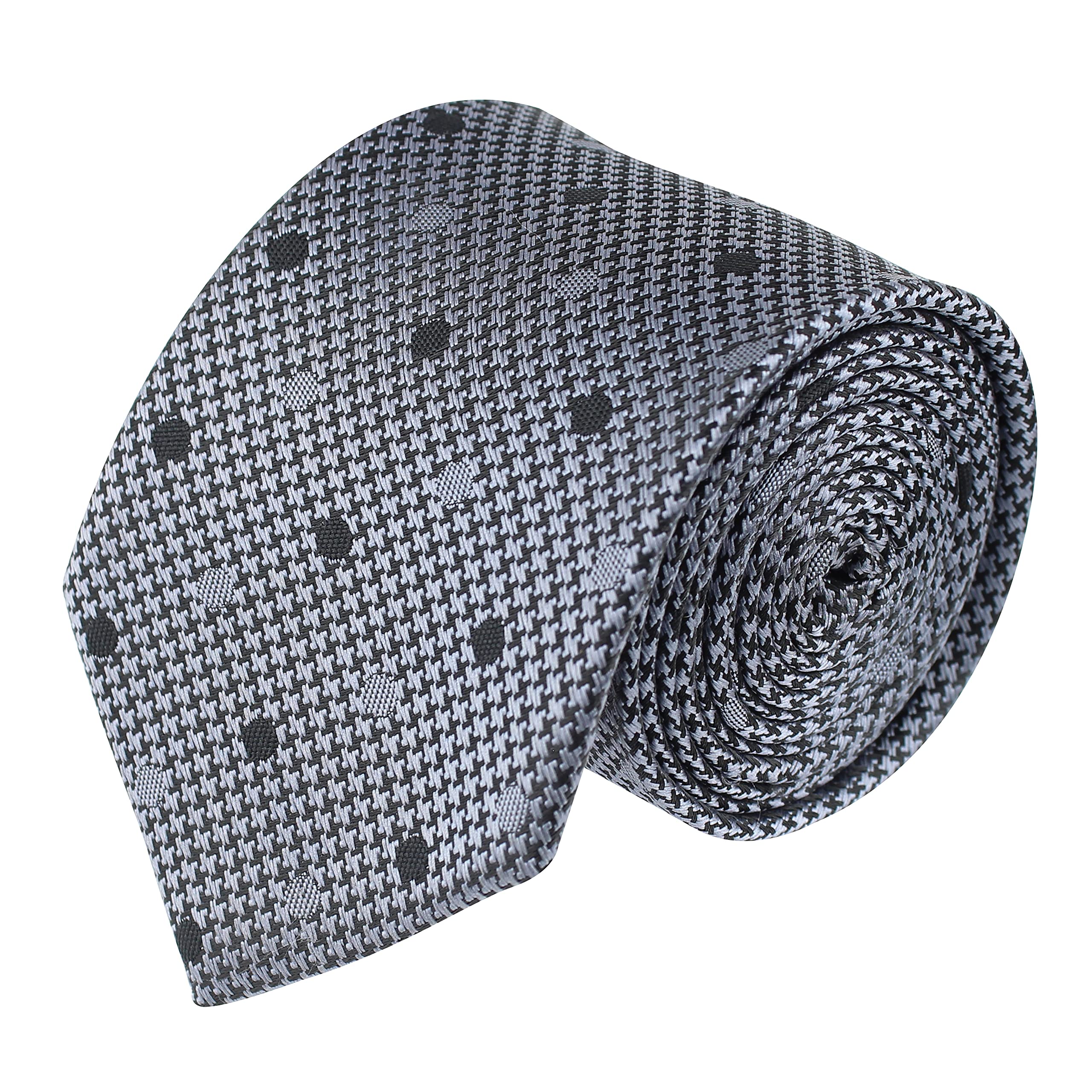 Kavove The Sprinkle Polka Dot Black Necktie For Men-image-30
