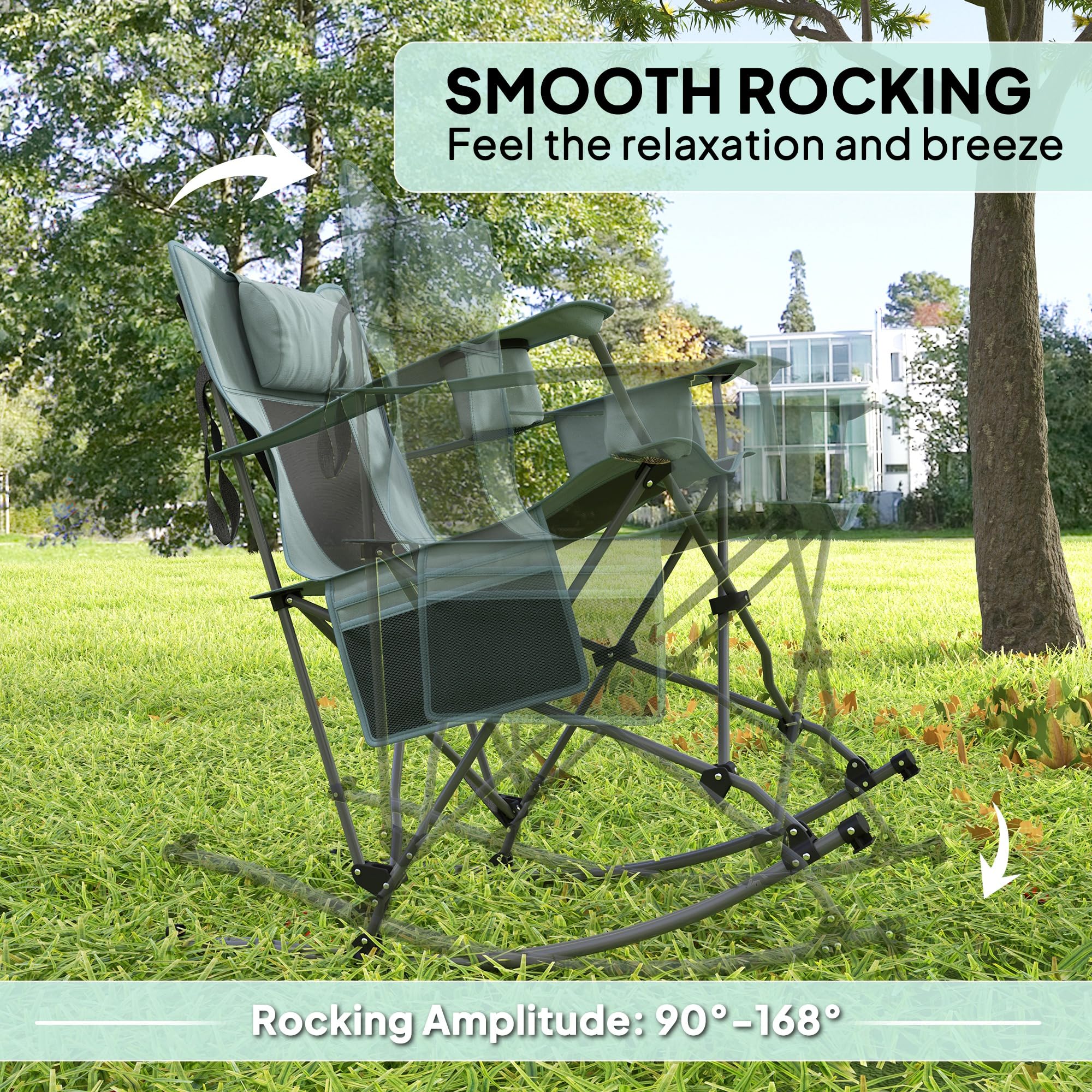 Quest Rocking Chair Snapklik.com : Outsunny Folding Rocking Camping Chairs For Adults ...