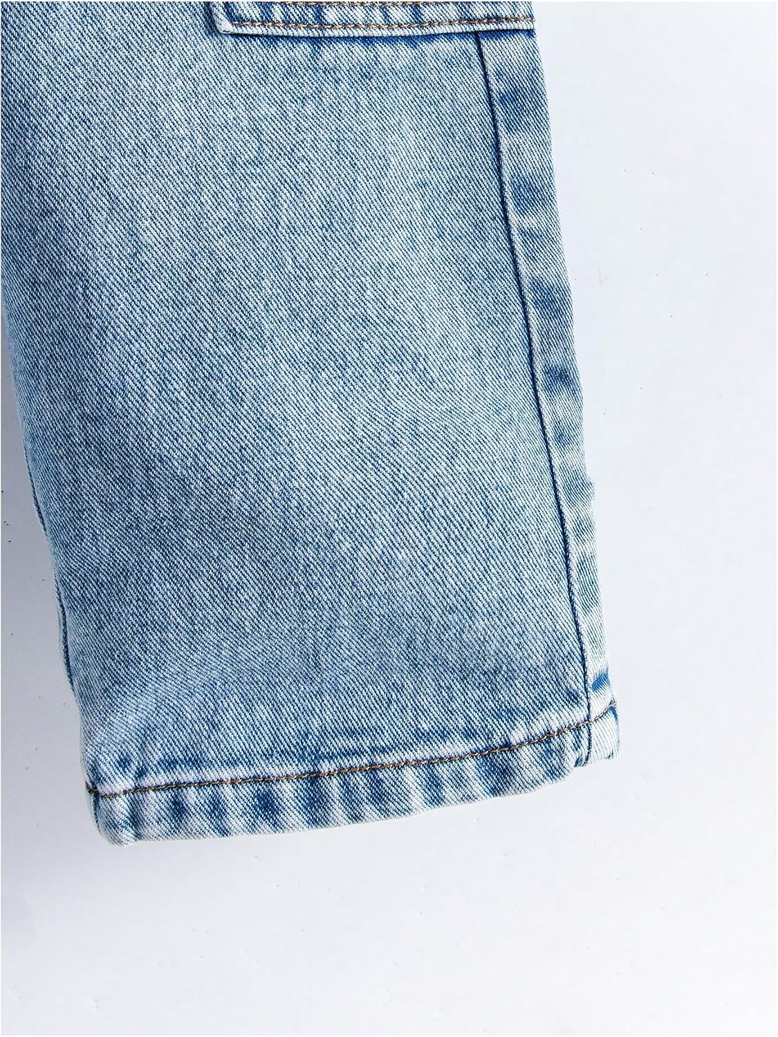 GORGLITTER Boy's Denim Jeans Pants Baggy Stacked Elastic Waist Joggers Pants with Pockets