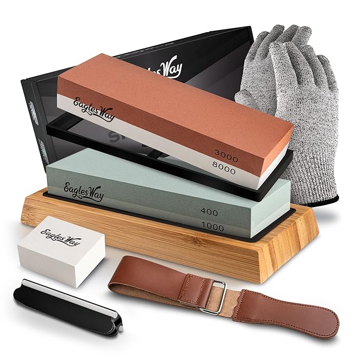 Buy Eagles Way Professional Knife Sharpening Stone Grit 400/1000