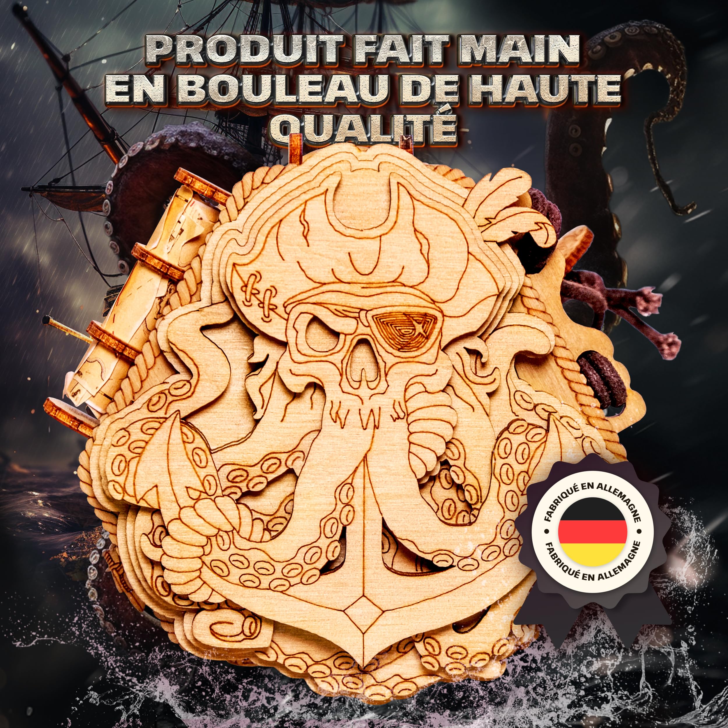 ESC WELT Blackbeard's Compass Puzzle Box - Escape Room in a Box - Brainteaser - 3D Escape Game Money Box - Gift Box Riddle Game - Puzzle Box - Wooden Puzzle Box for Family Games - Gift Box Puzzle Game
