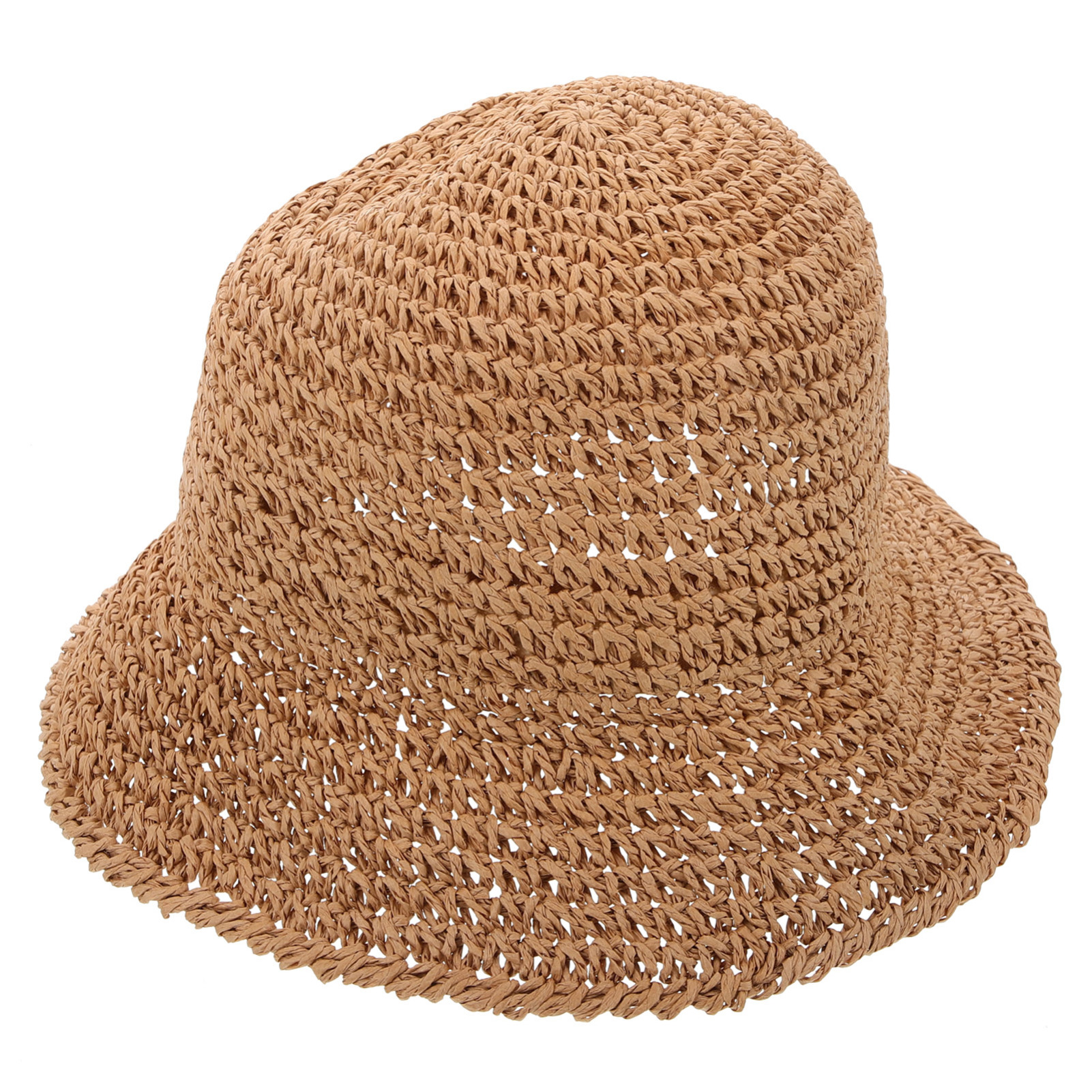 Floppy Wide Brim Bucket Hat for Women Foldable Lightweight UV Protection Women Floppy Sun Bucket Hats w/ Wide Brim Straw Edge Summer  main image 2