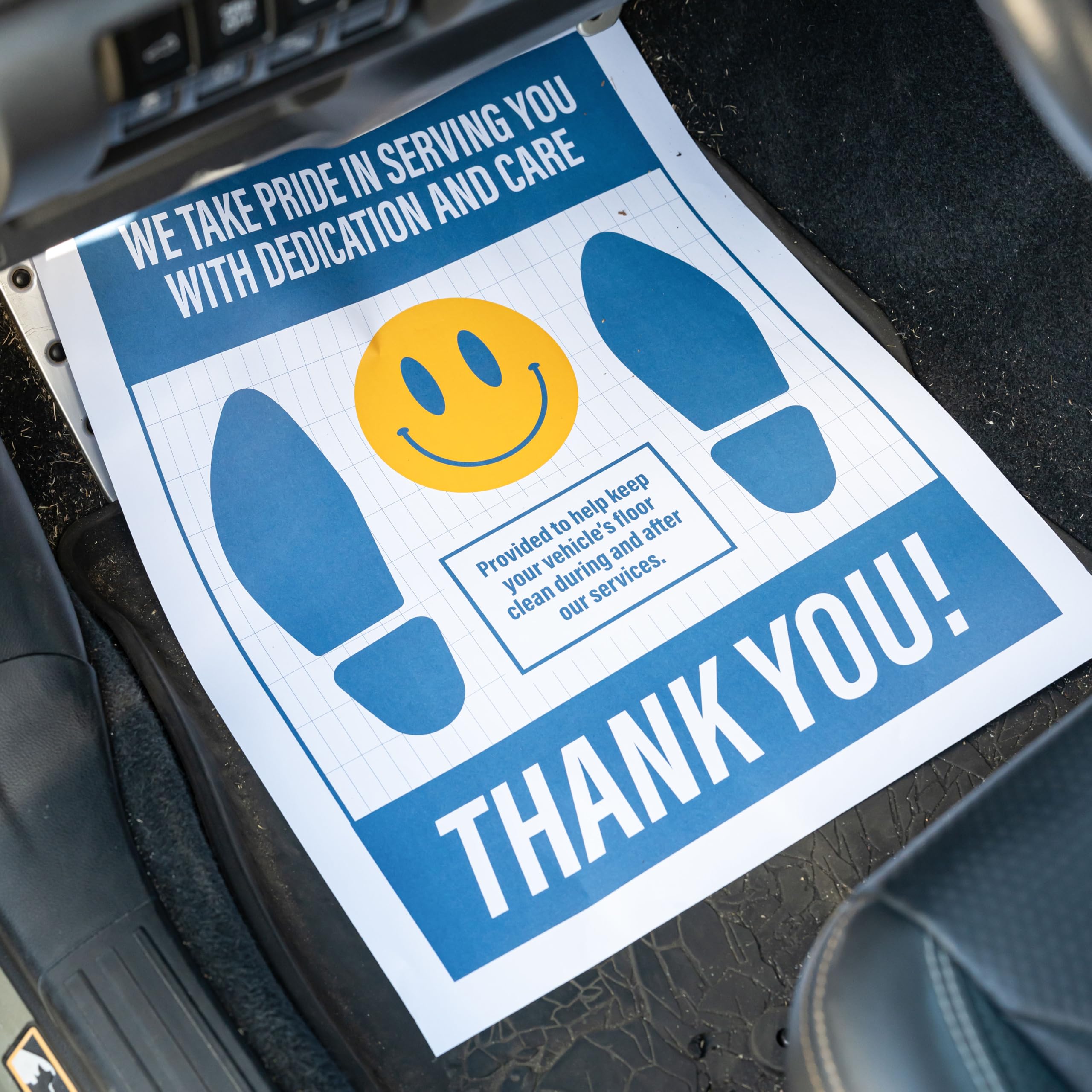 Car Paper Floor Mats 50ct White Disposable Floor Protector Mats for Car Detailing and Automotive Supplies 16 x — view 6