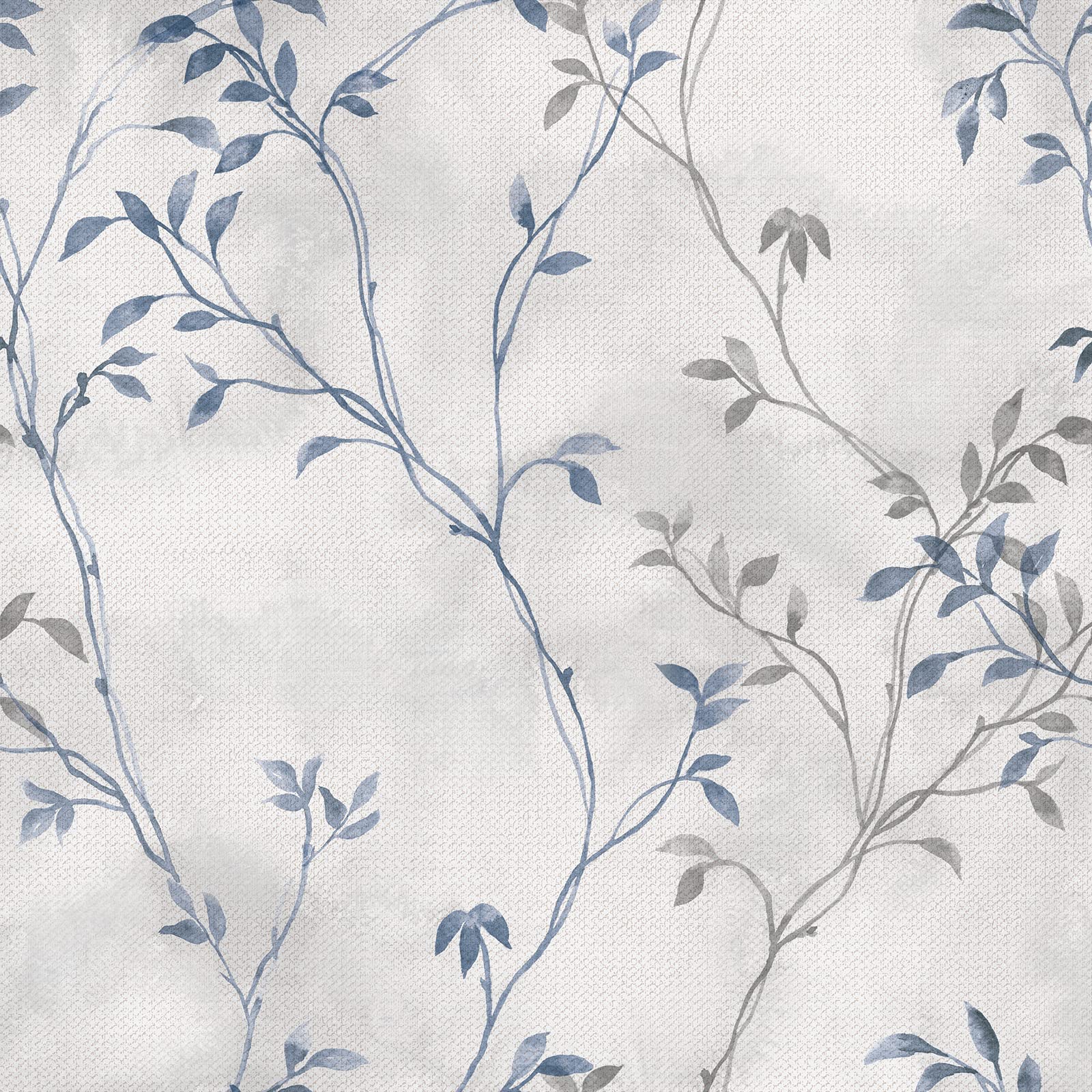 VaryStyle 17.7"x393" Tree Branches Peel and Stick Wallpaper Grey Blue Twigs with Leaf Linen Look Wallpaper Waterproof Vinyl Grey Contact Paper Vintage