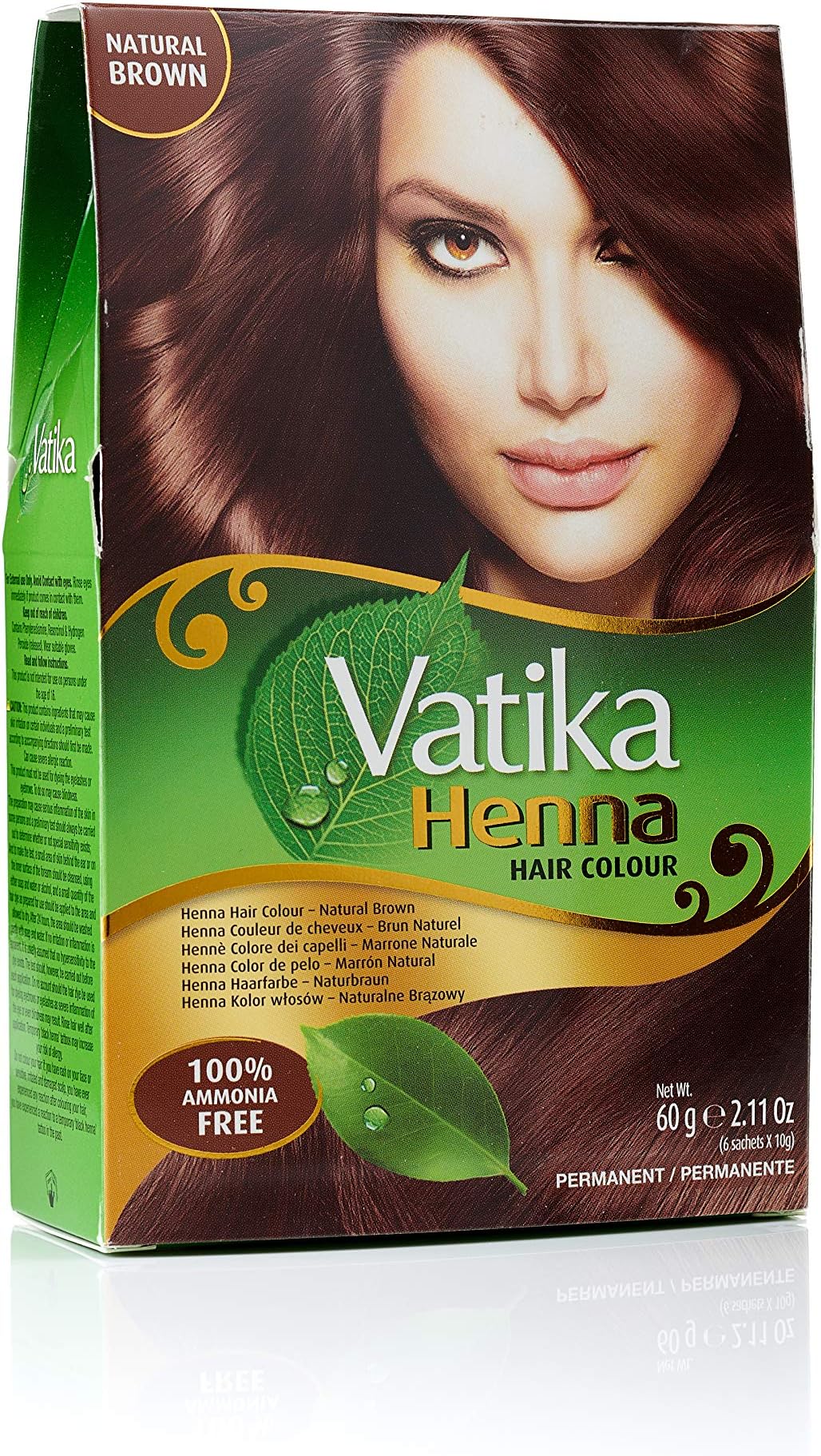 Permanent Henna Hair Dye Kit, Grey Coverage, Brown (1 pack)