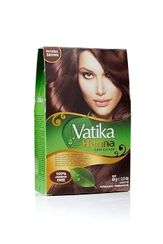 Vatika Naturals Permanent Henna Hair Dye Kit, Grey Coverage, Brown 1 pack