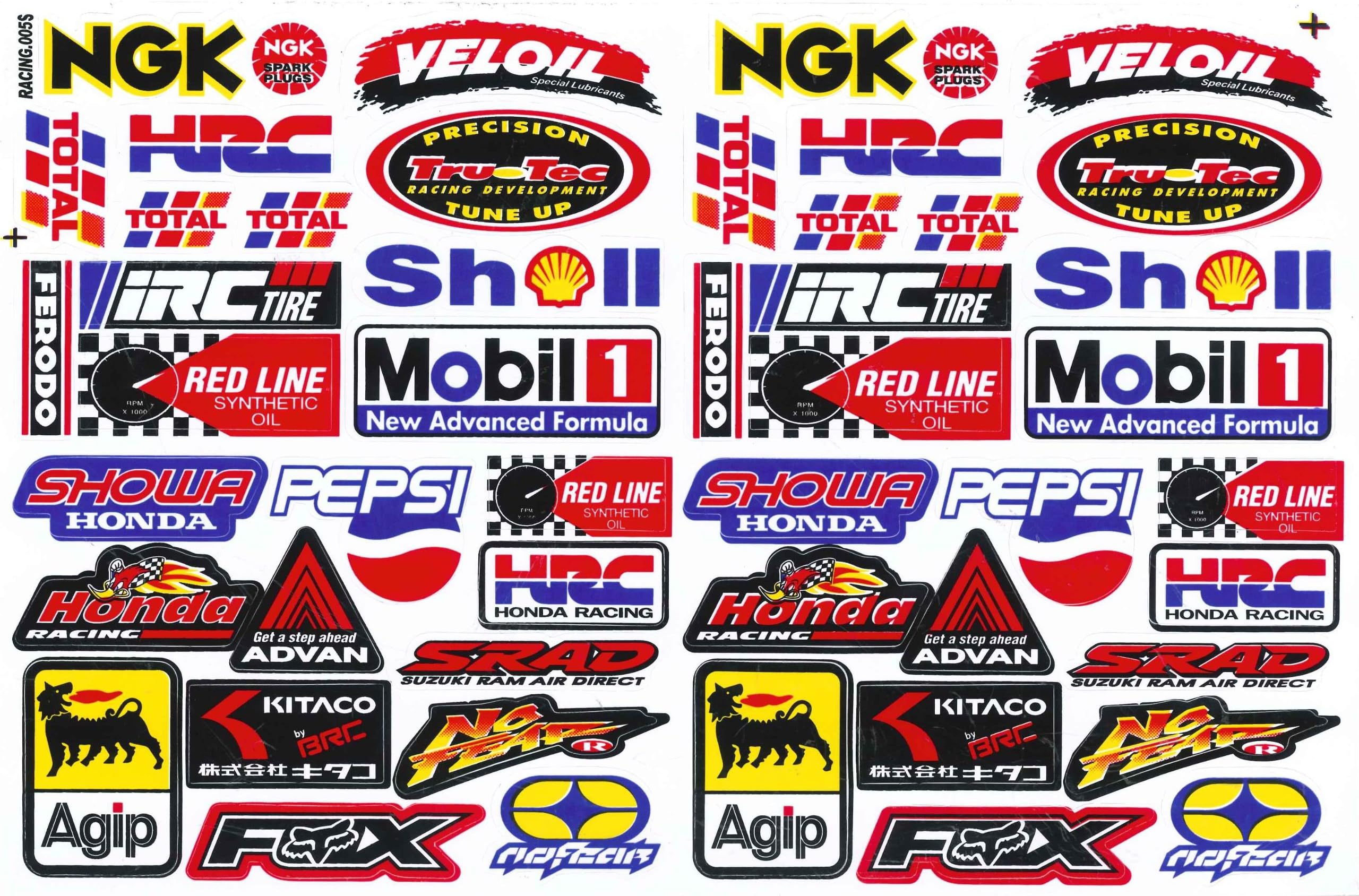 Sponsor Motocross Racing Tuning Motorbike Decal Sticker Sheet C216
