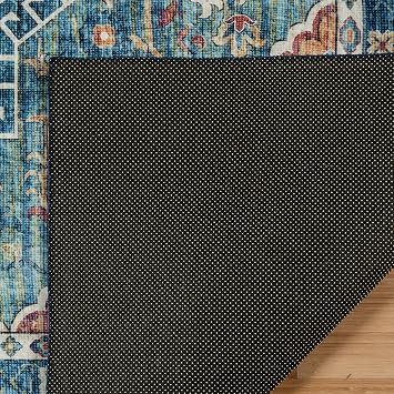 Gertmenian Indoor Boho Accent Rug - 3x5 Small, Non Slip, Super Strong, Ideal for High Traffic Areas in Bedroom, Living Room, Kitchen - Soha, Blue, 28510