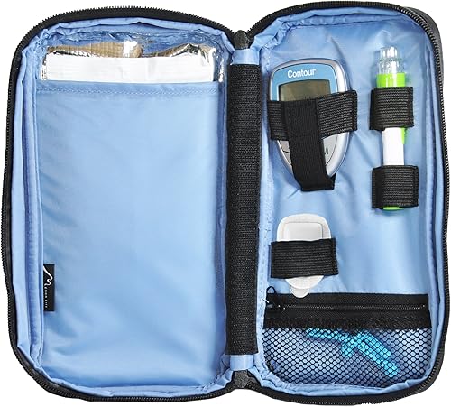 Miniatura 3 de Metier Life - Bolsa térmica para diabéticos de viaje, con bolsa aislante con paquete de hielo de 8 onzas, bolsa médica para insulina, jeringas,