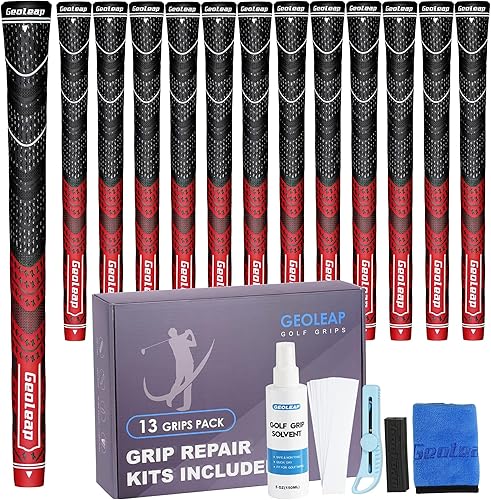Miniatura 26 de Geoleap Golf Grips Set of 13- Grips with Tapes and Grips with All Repair Kits for Choice,Hybrid Golf Club Grips All Weather Contral, High Feedback &
