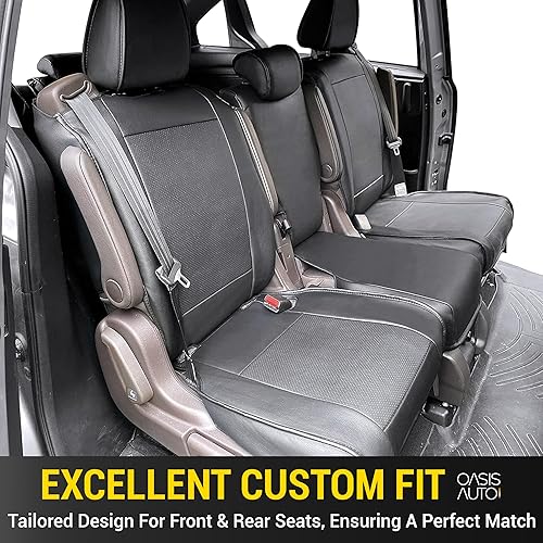 Miniatura 4 de OASIS AUTO Odyssey 2011-2017 - Funda de asiento de piel sintética compatible con Honda Odyssey 2011 2012 2013 2014 2015 2016 2017 (2011-2017