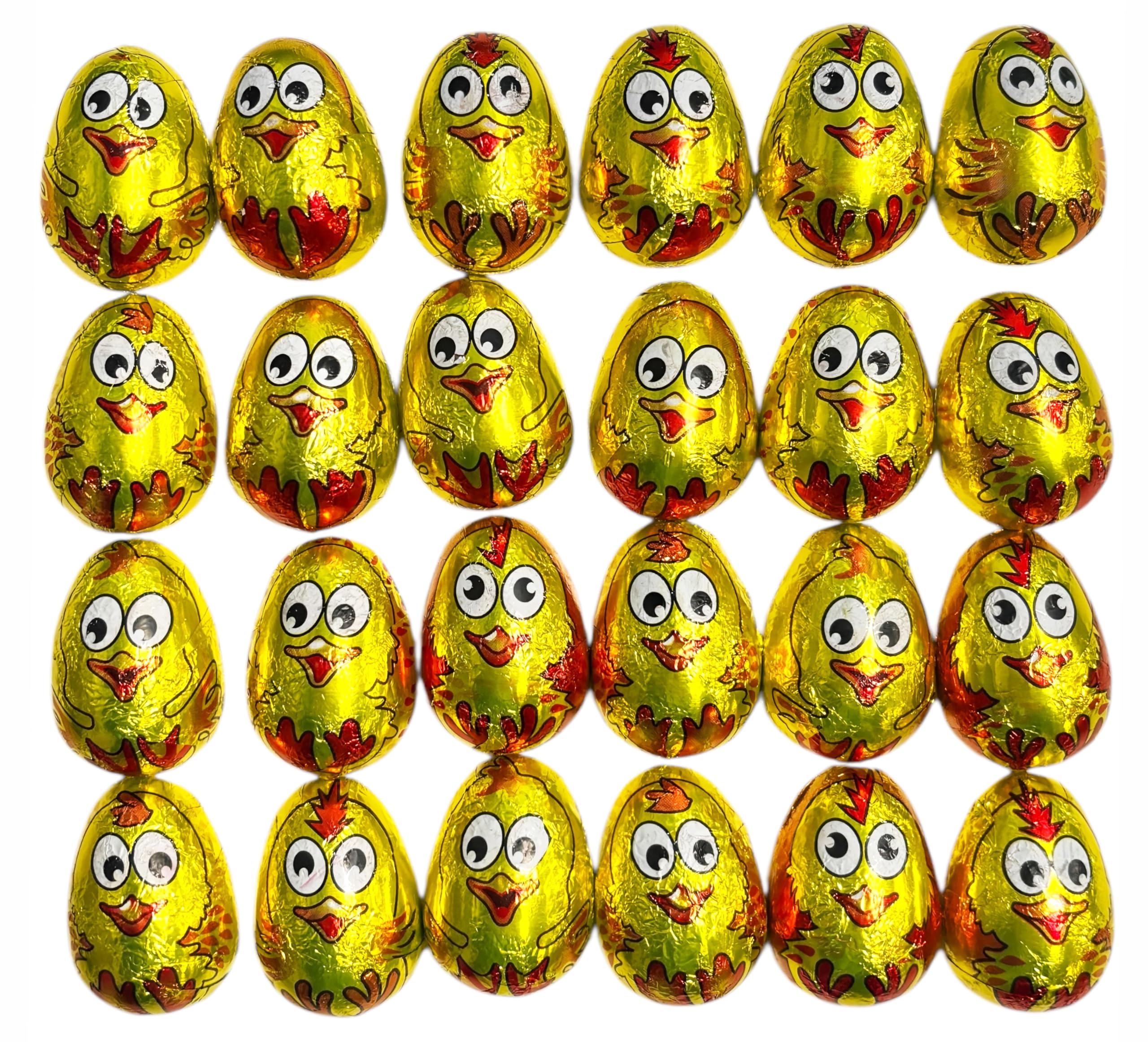 Osterdeko Sparpack, 24 Küken aus Schokolade einzeln verpackt, 170g CAPTAIN PLAY Oster Schokolade zum Verzieren und Dekorieren