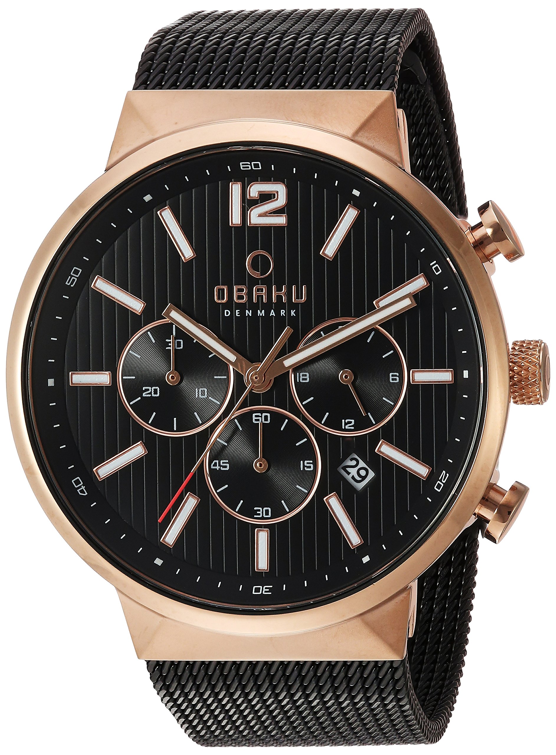 Obaku Unisex-Adult Analog Quartz Watch with Stainless-Steel Strap V180GCVBMB