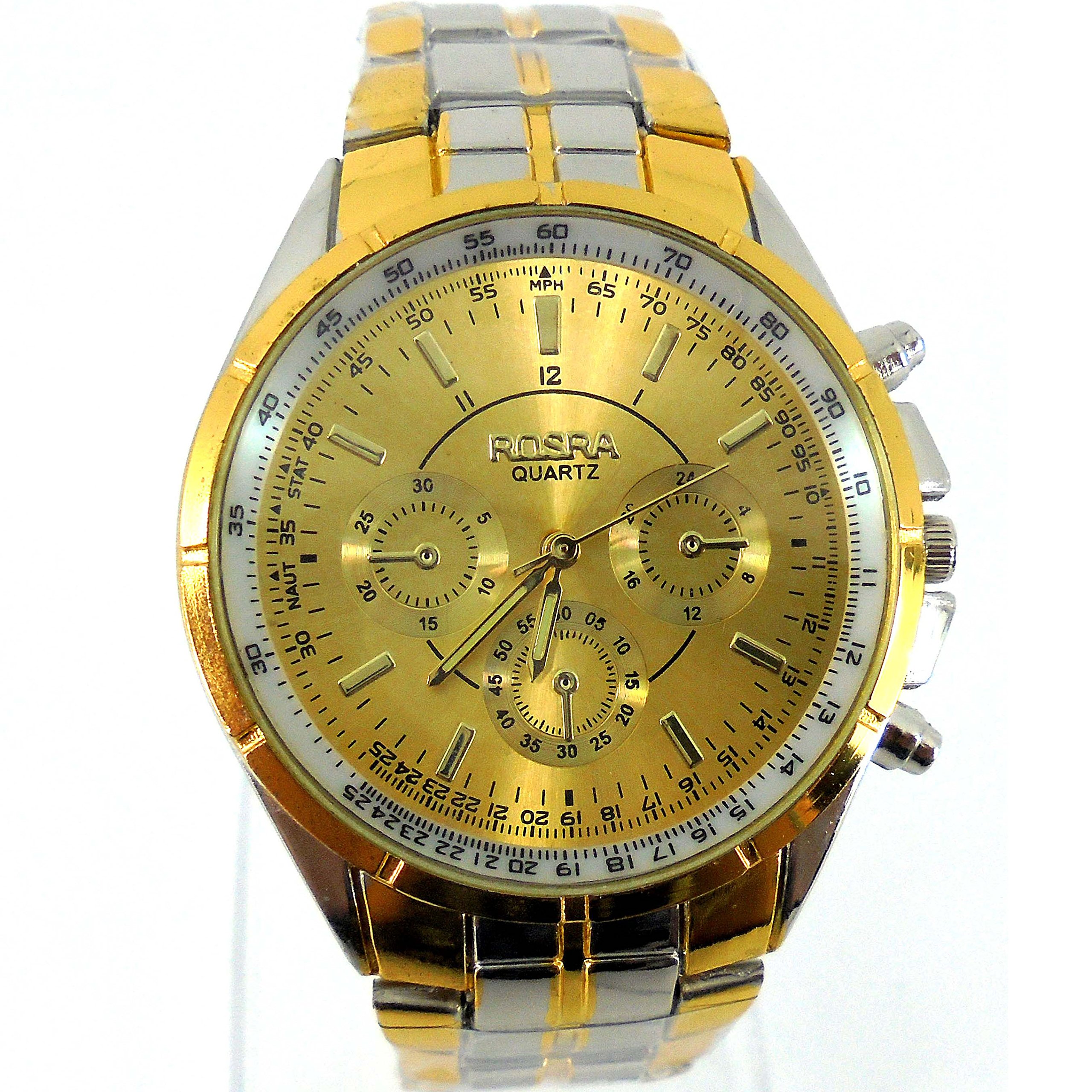 Retro horloge 38mm zwarte wijzerplaat, goudkleurige wijzers, zwarte stalen kast, zwarte stalen mesh band extra