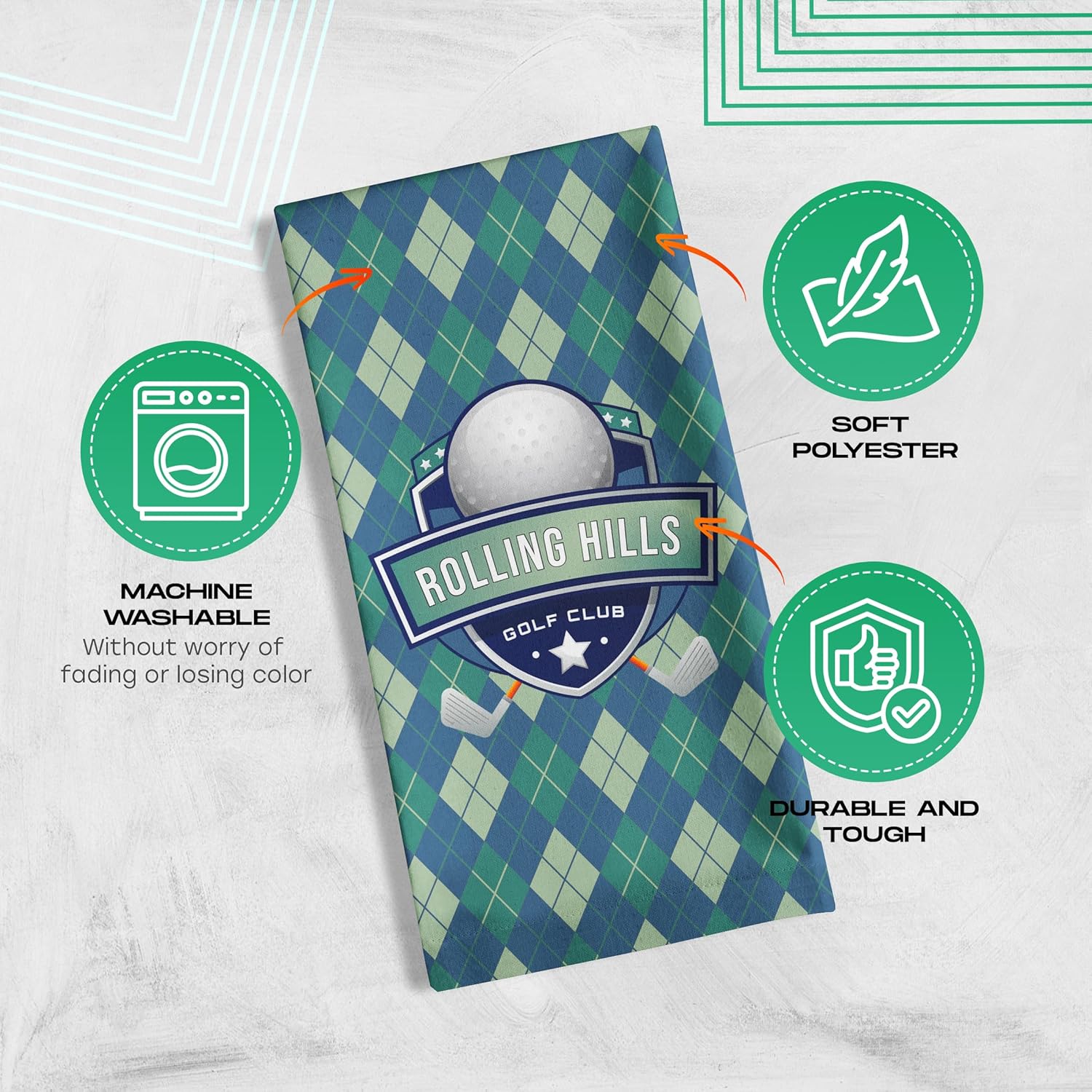 Ships Next Day, Made in USA - Customizable Rally Towel for Sports Events - Durable, Machine-Washable, Reusable - Personalize with Logo or Text, Promotional - Single Sided (50 Pack)