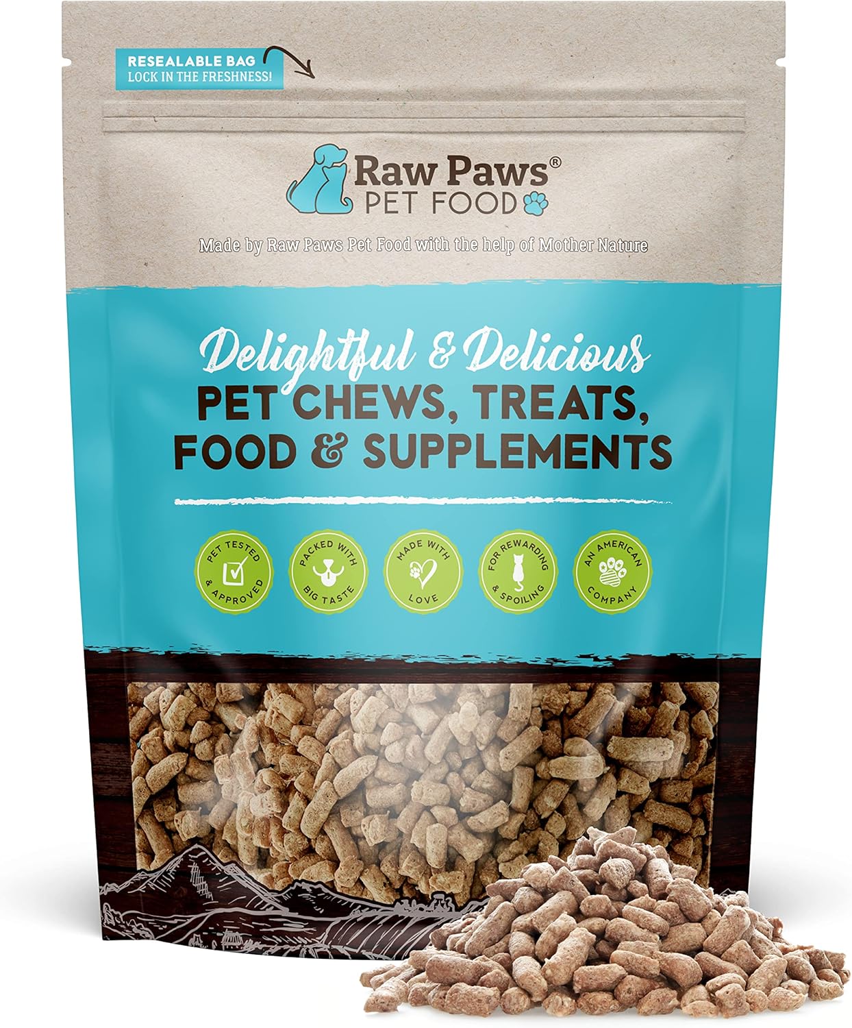 Raw Paws Freeze Dried Rabbit Dog Food & Cat Food, 16oz