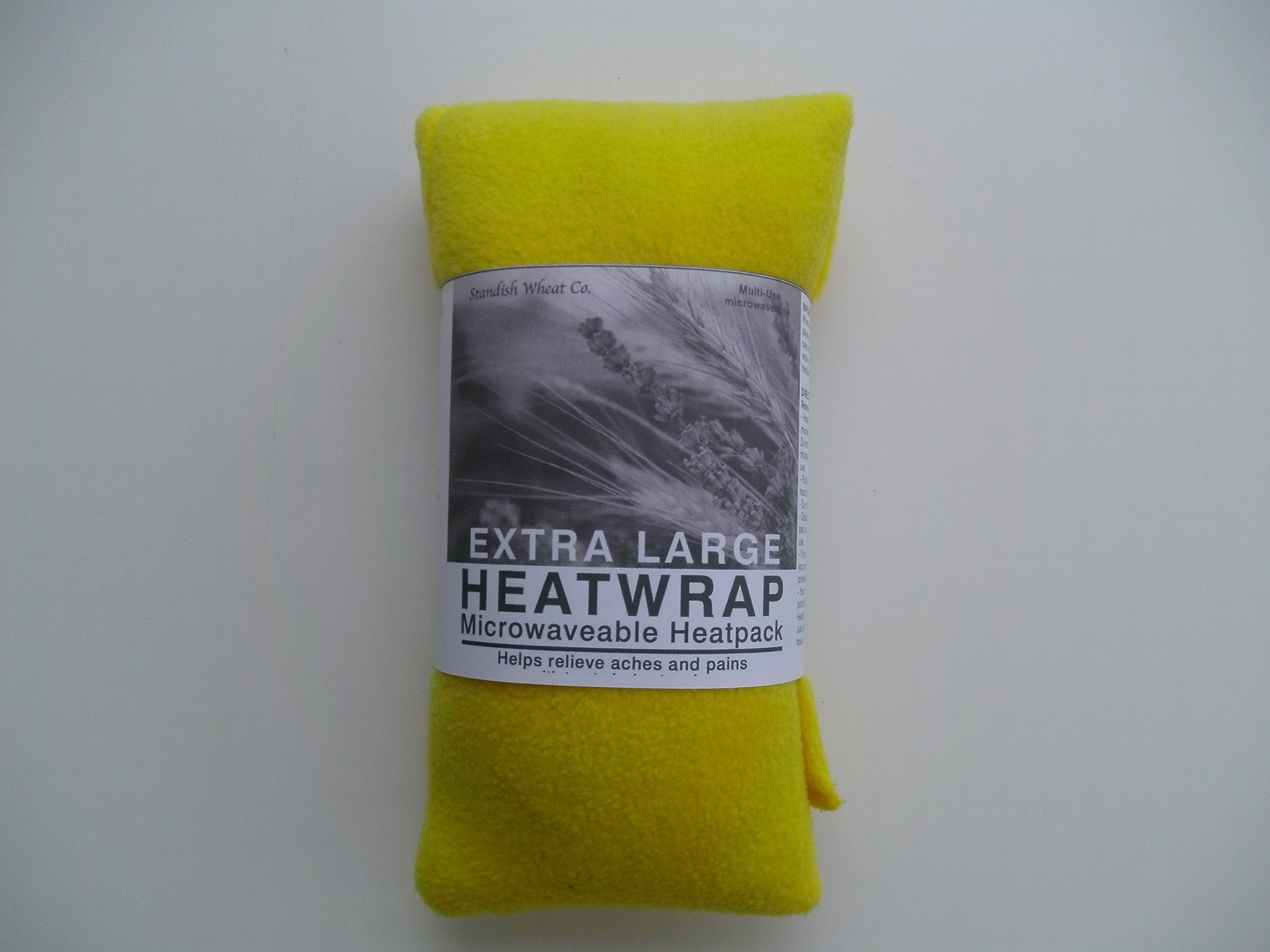 Yellow Microwave Fleece Wheat Bag - Lemon - Size Large - Unscented