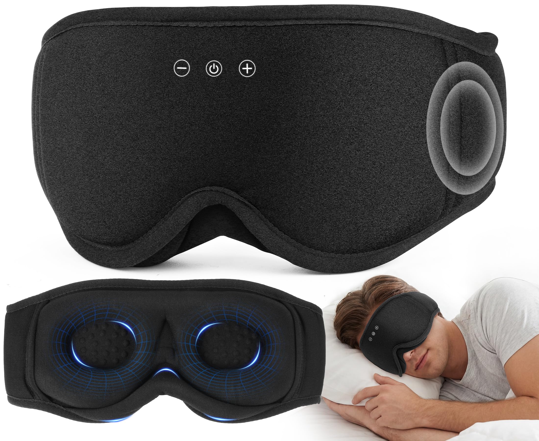 MUSICOZY Sleep Mask with Bluetooth Headphones