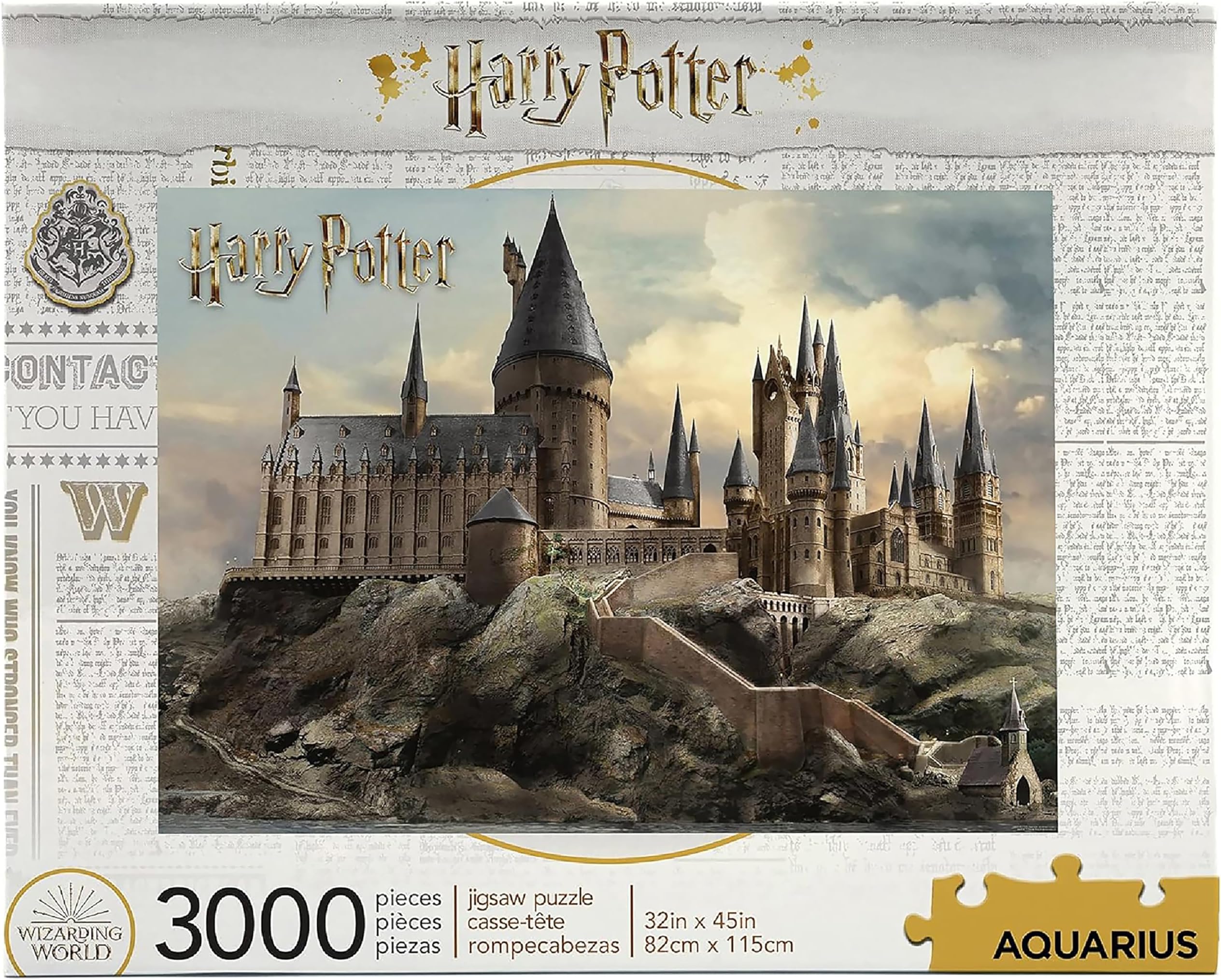 AquariUS Harry Potter Puzzle Hogwarts Castle (3000 Piece Jigsaw Puzzle) Officially Licensed Merchandise And Collectibles Glare Free Precision Fit 32X45In