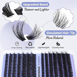 Fluff Lash Clusters 80D+100D Thick Cluster Eyelash Extensions 10-18mm DIY Flat Lash Extension D Curly Wispy Individual Lashes 252pcs False Mink Eyelashes Clusters by TOOCHUNAG